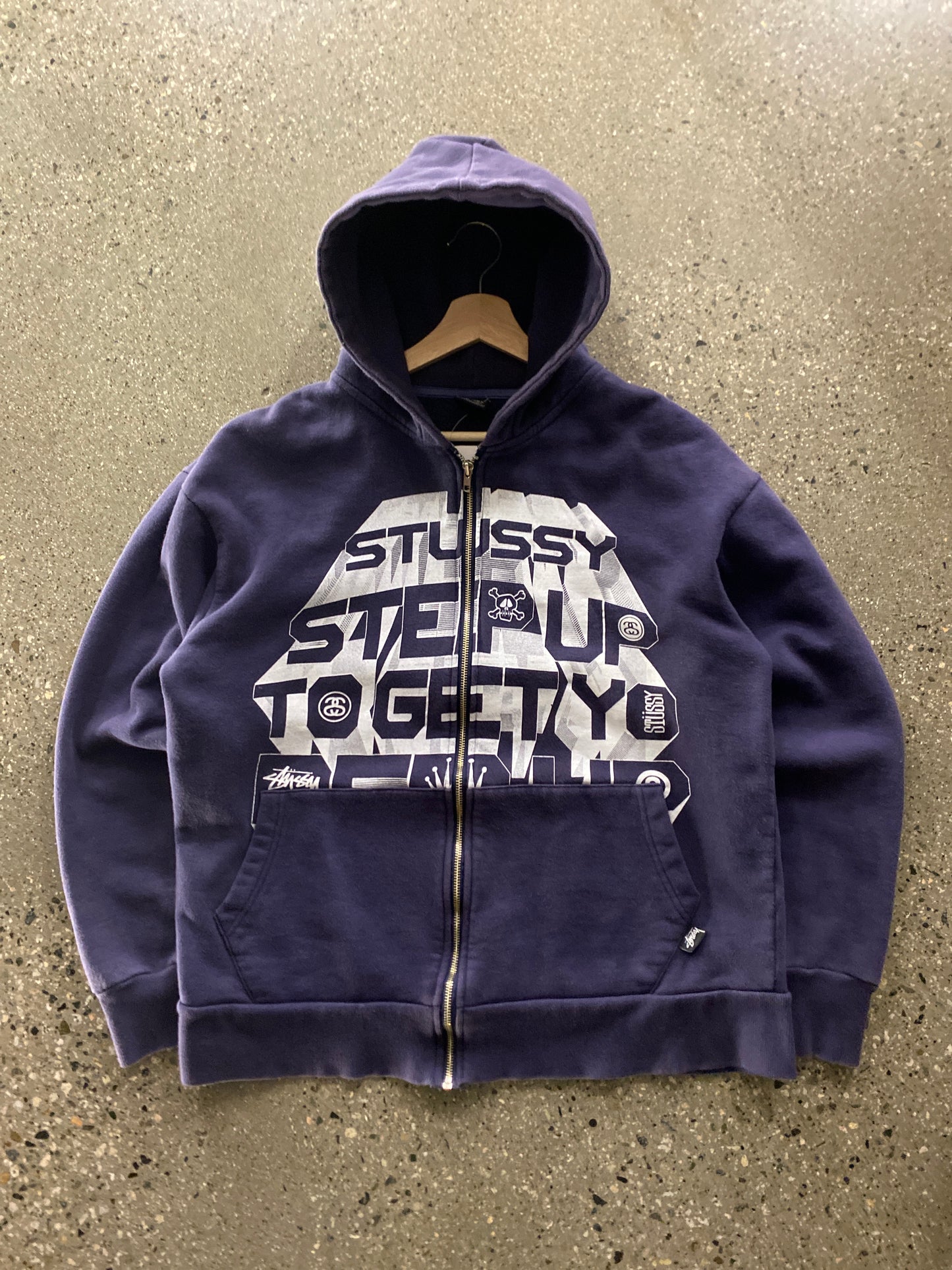 (L/XL) 2010s Stussy Zip Up Hoodie