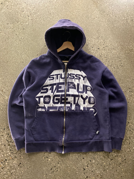 (L/XL) 2010s Stussy Zip Up Hoodie