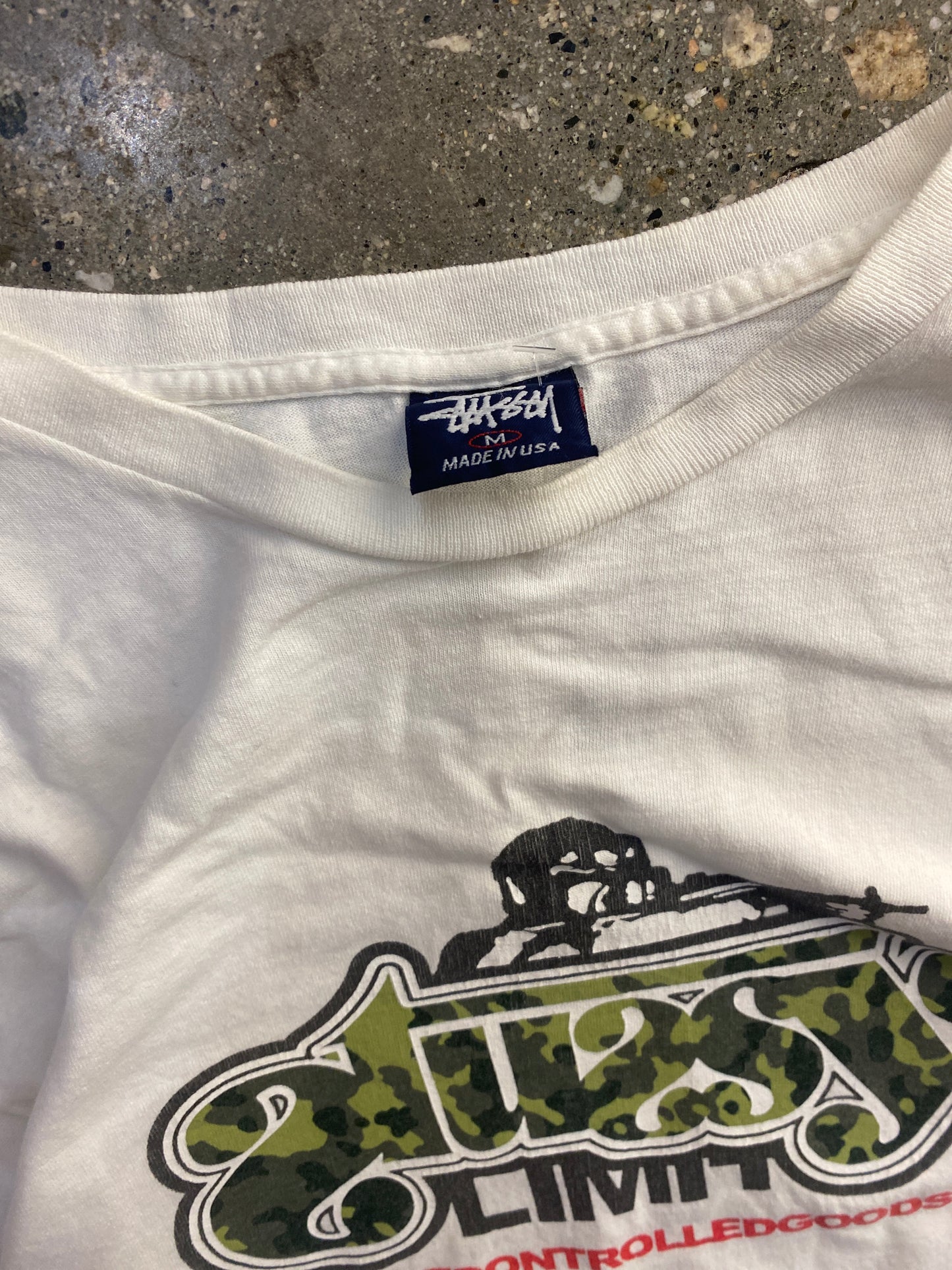 (S) 1990s Stussy CountControlledGoods Tee