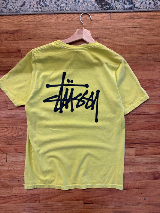 (XS) Stussy yellow painter tee