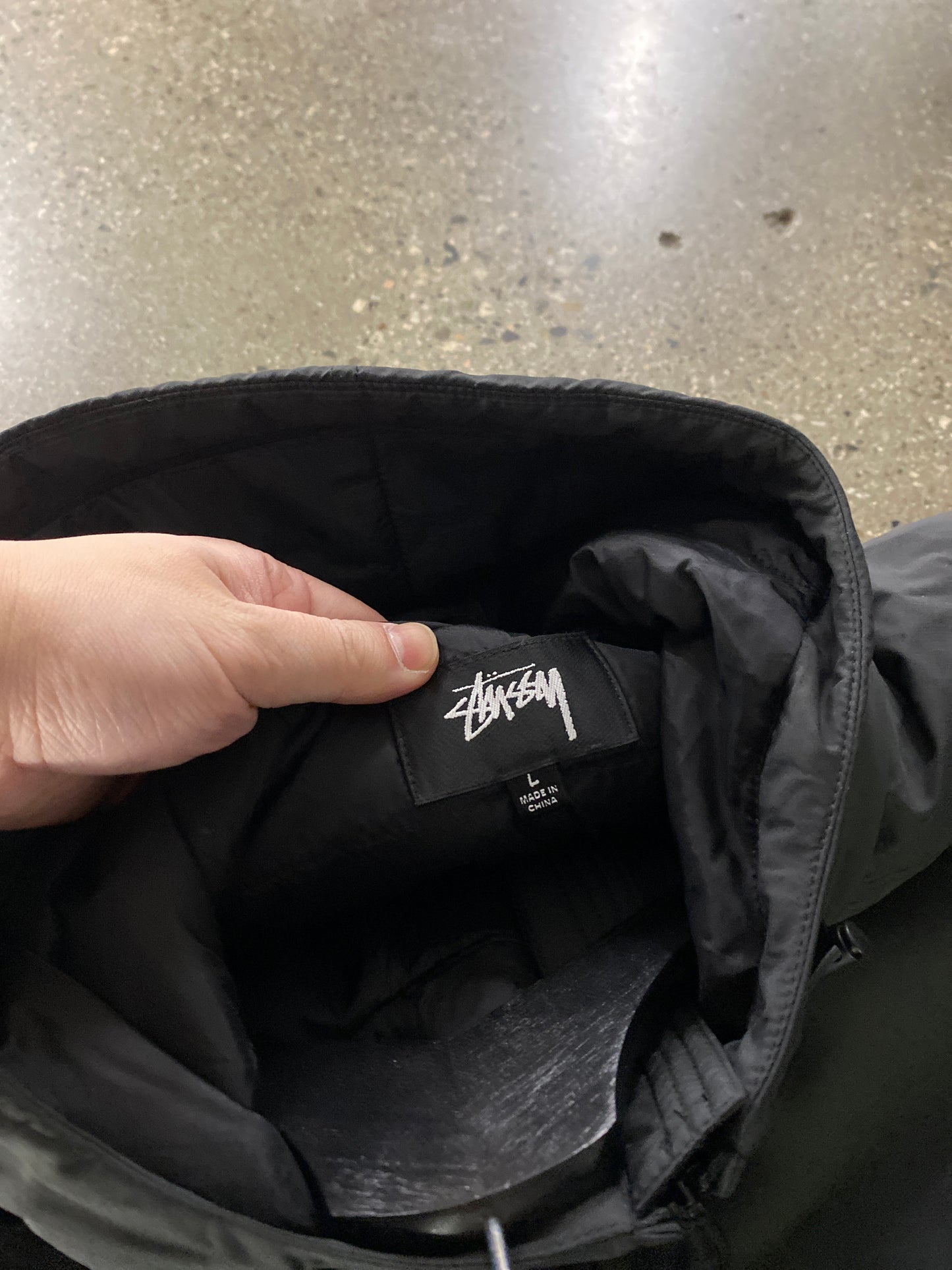 (L/XL) Stussy Primoloft Black Jacket - Brand New
