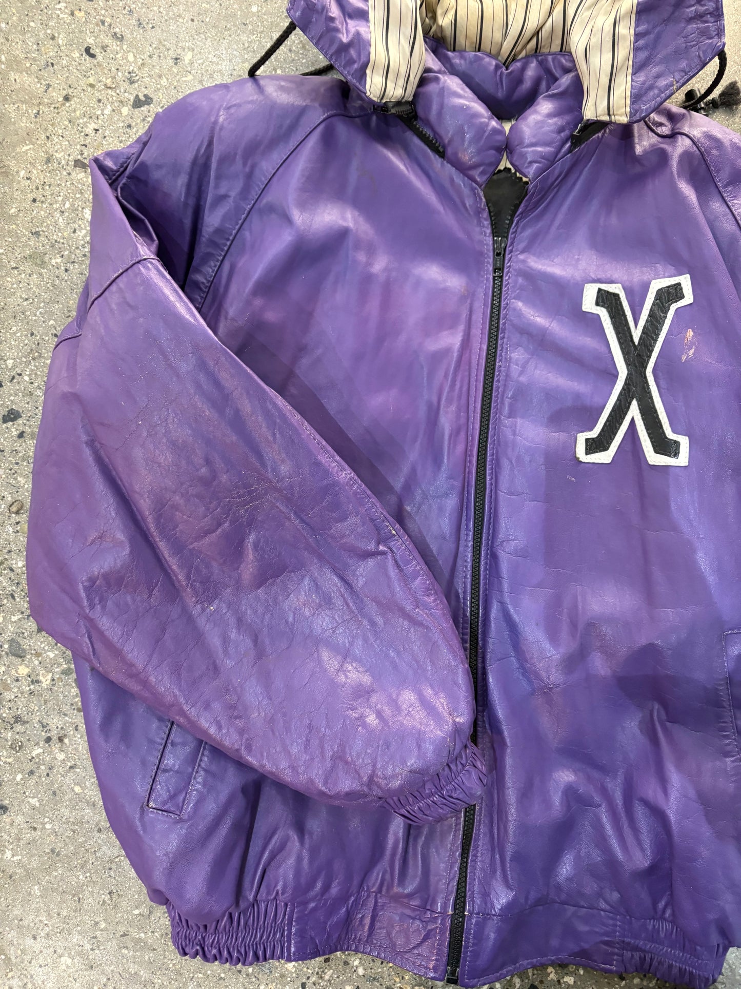 (XL) Malcolm X Full Leather Rare Bomber