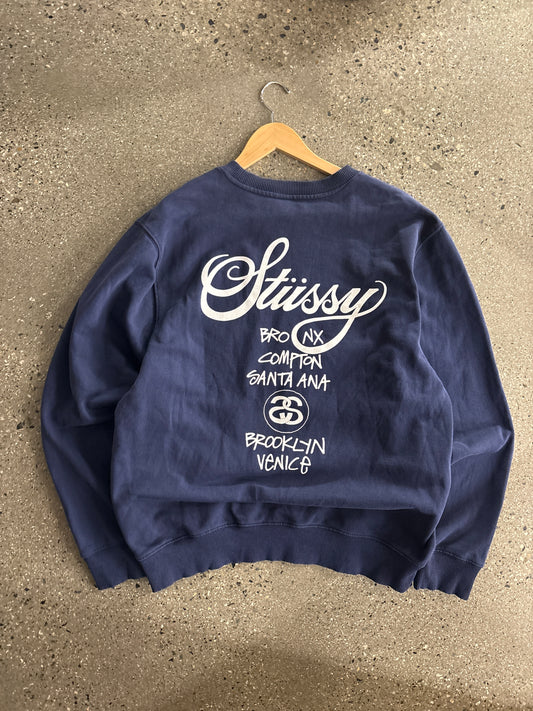 (XL) Stussy Cities Crewneck