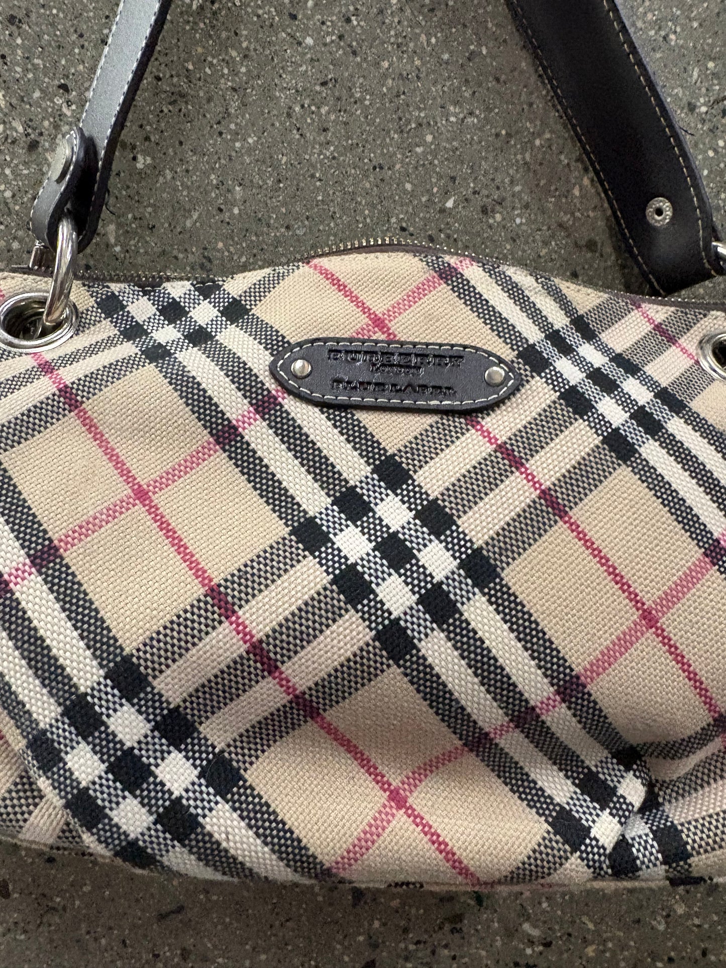 Burberry London Nova Check Canvas JPN exclusive blue label Handbag