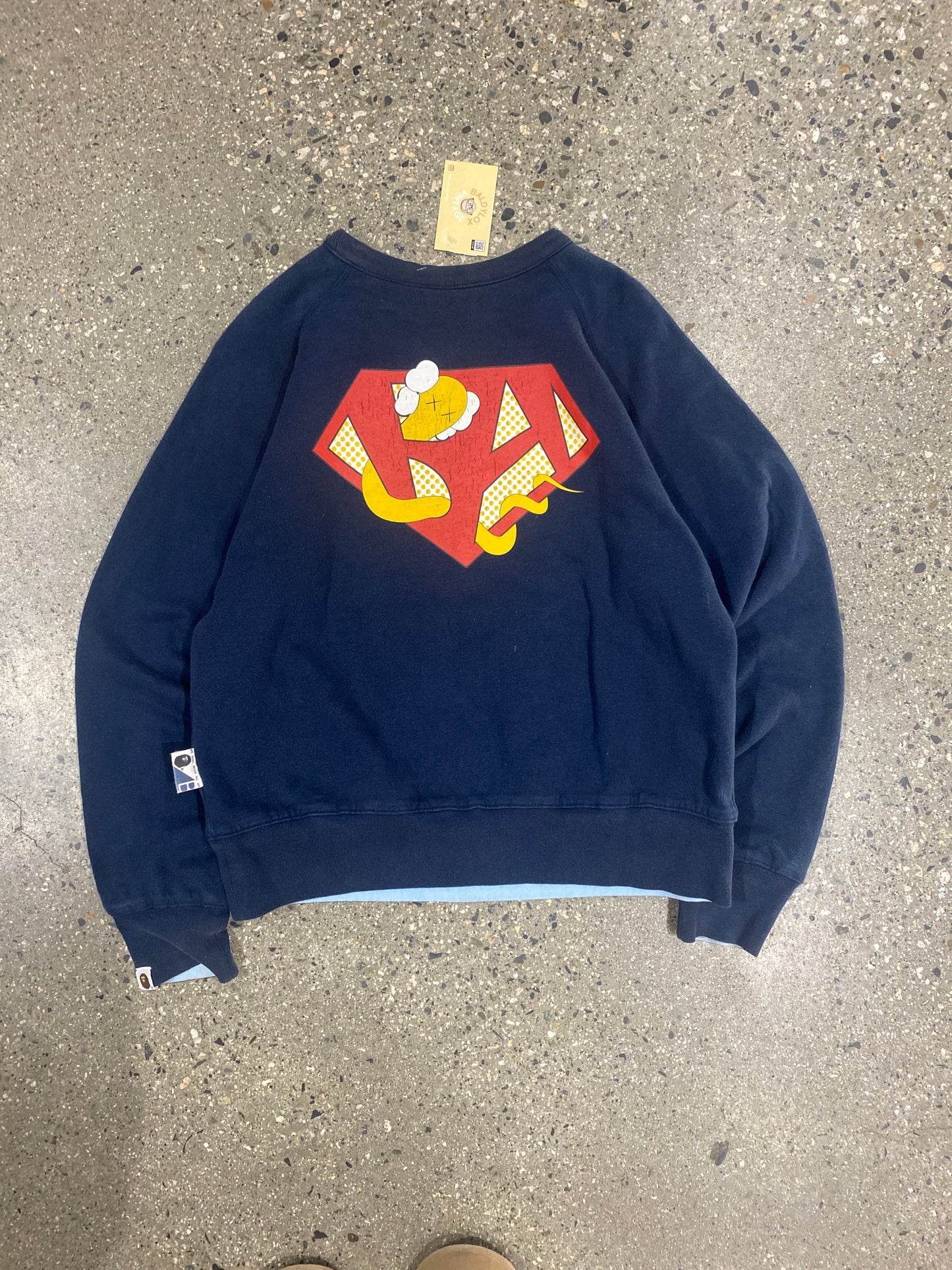 (M) Bape x Kaws 4 WAY Reversible Crewneck