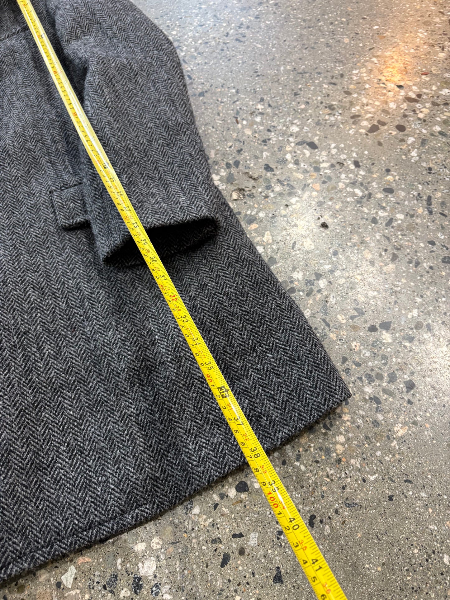 (XL) Vintage Harris Tweed Overcoat Blazer