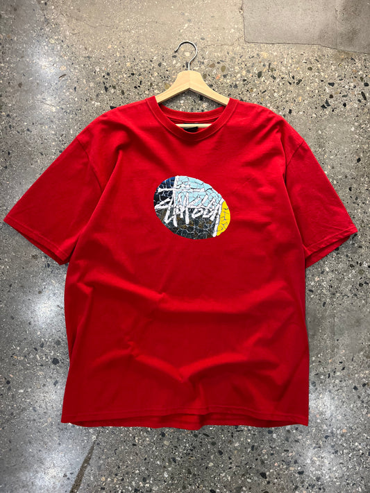 (XL) Stussy Black Cracked egg tee