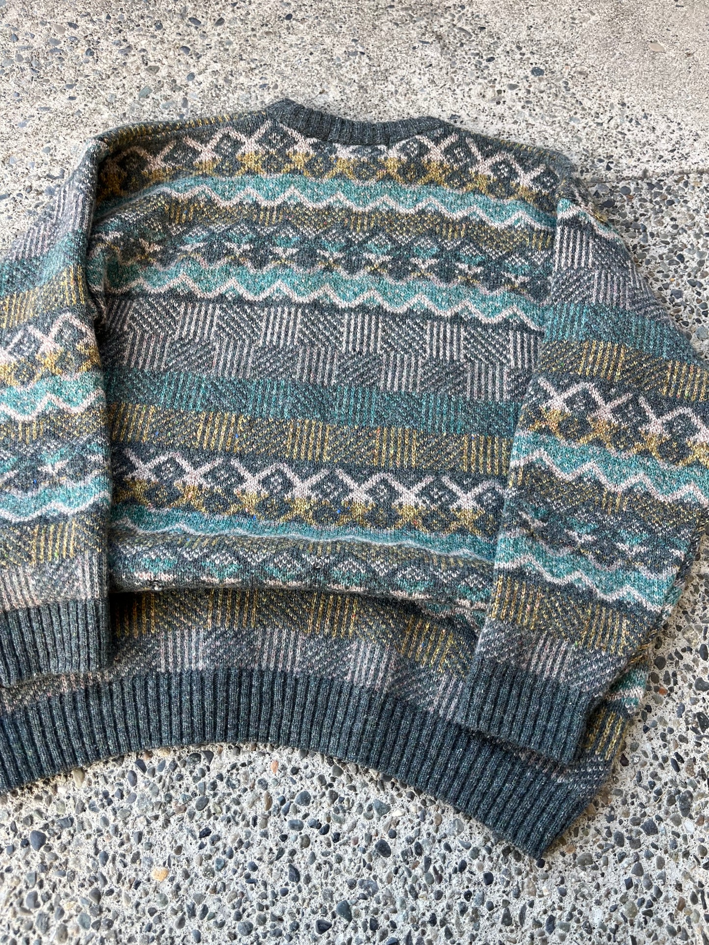(M/L) Vintage British Wool Textured Knit
