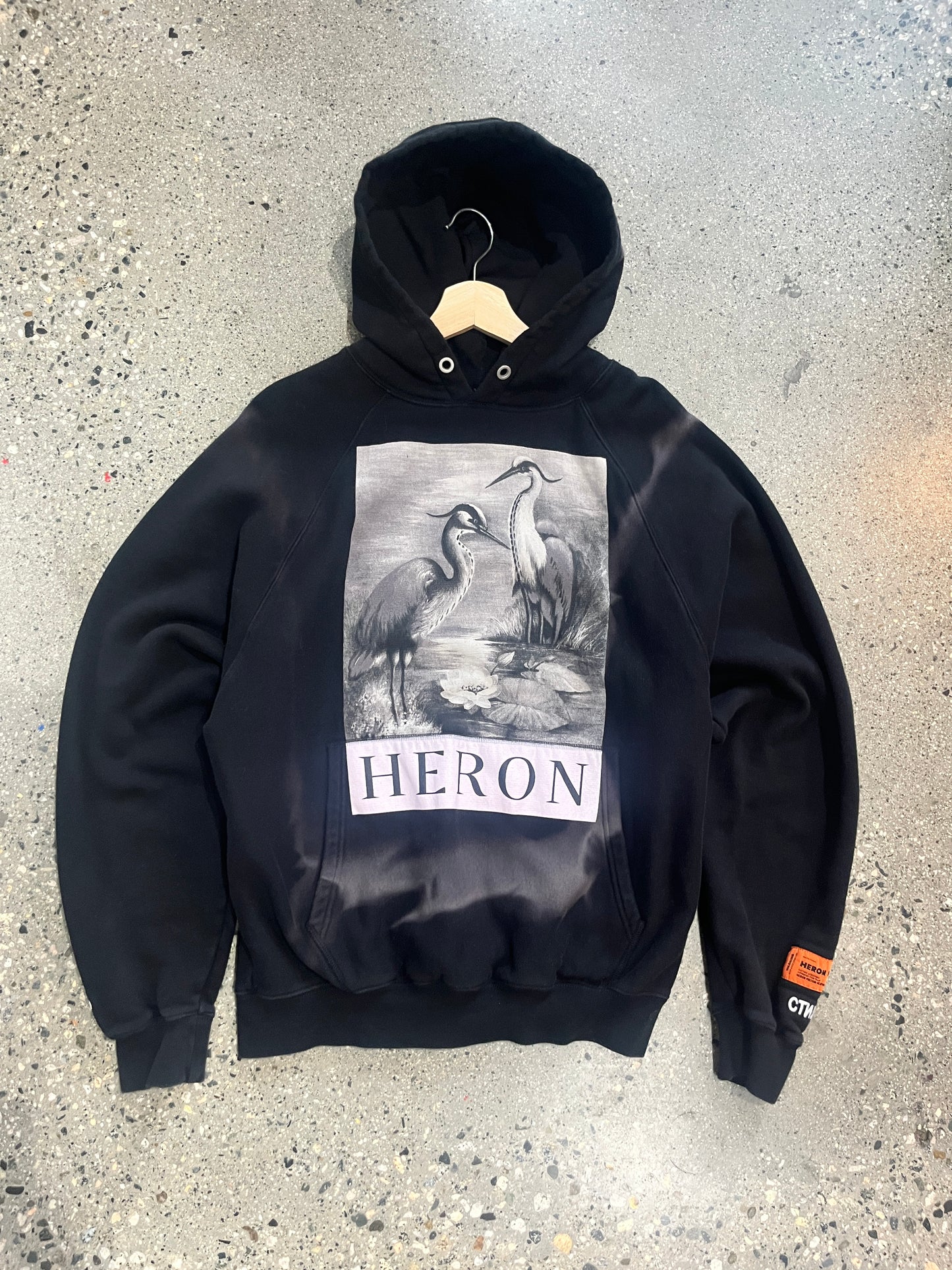 (L) Heron Preston Black Hoodie