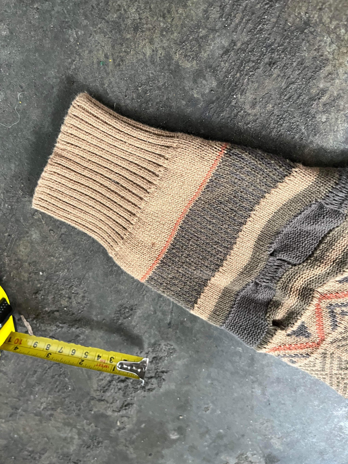 (L) Vintage Earthtone 3D Coogi Style Knit