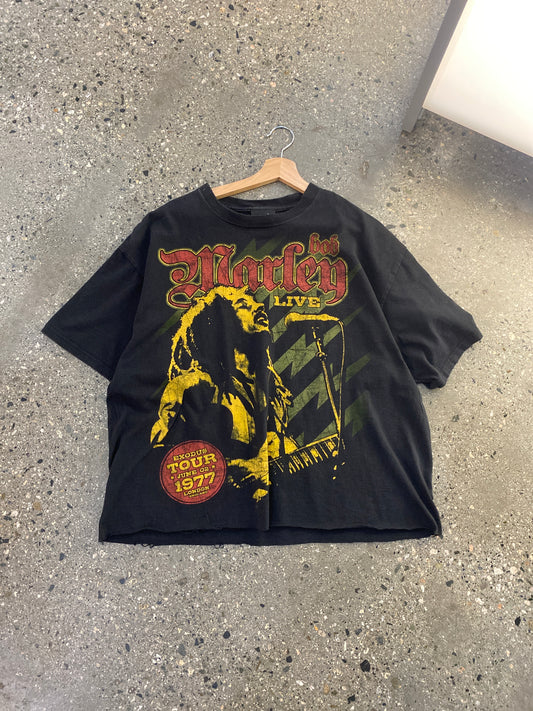 (M) Bob Marley boxy cropped tee