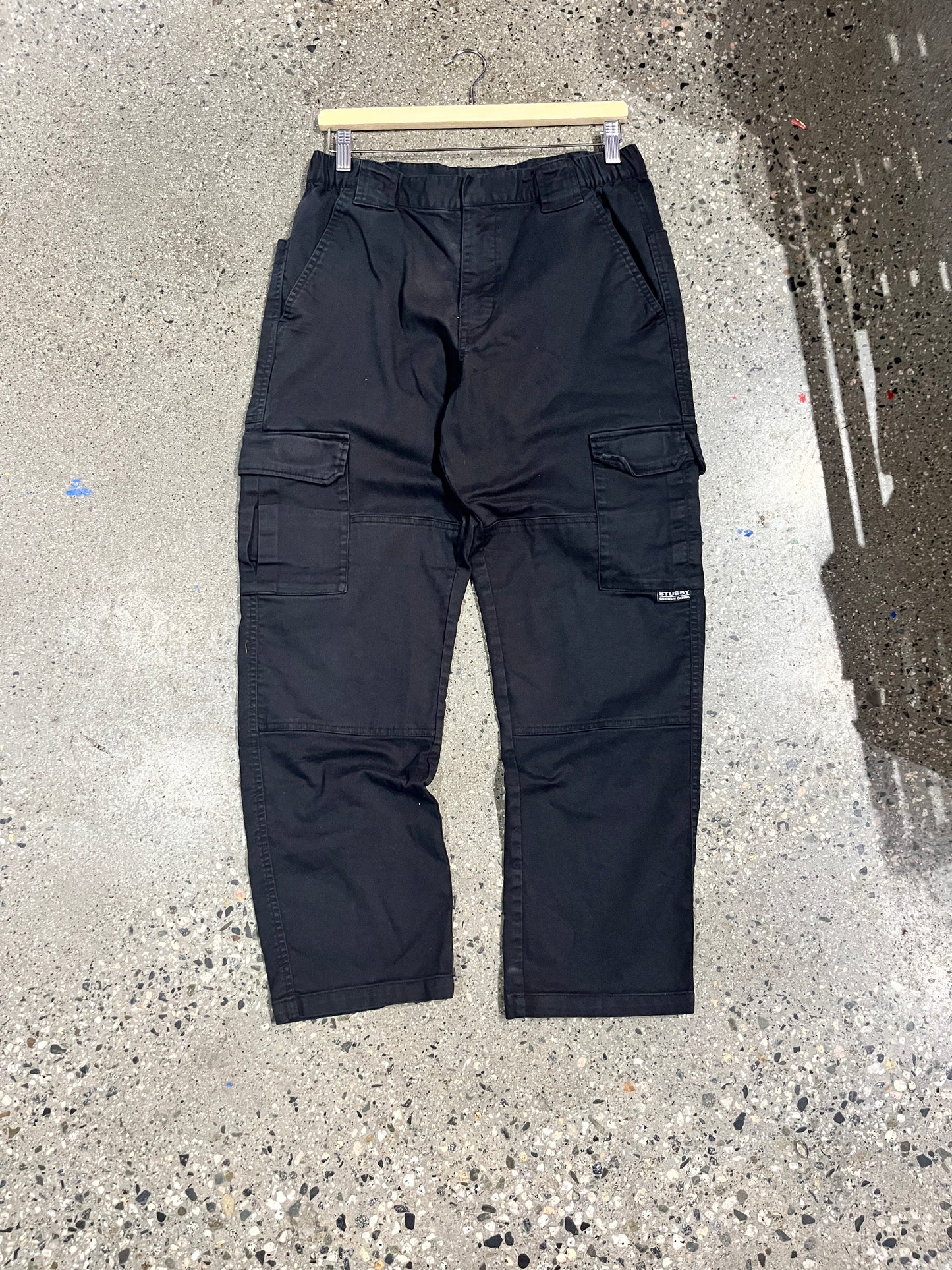 (S) Stussy Black Cargo Pants