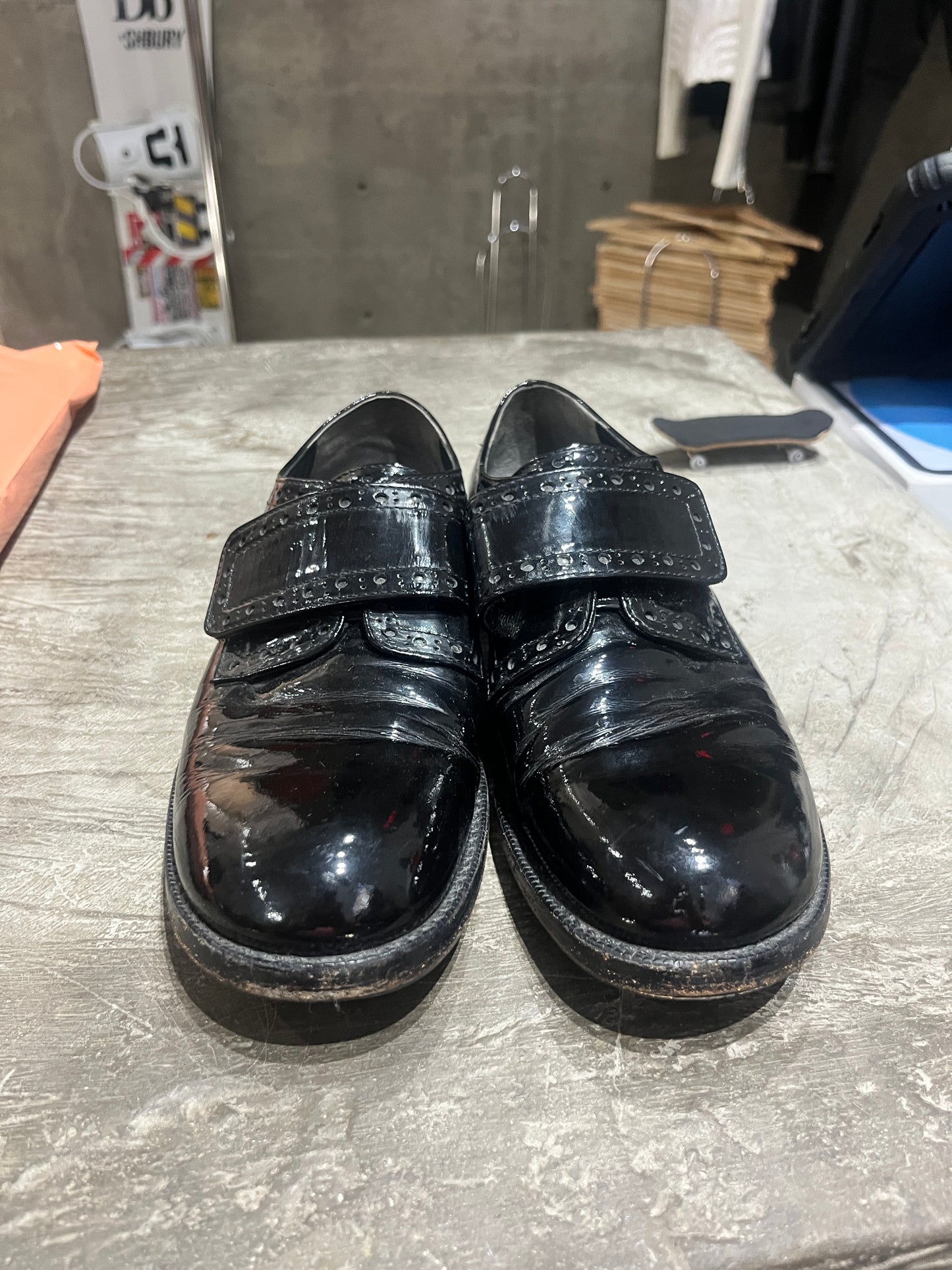 (Womens 5.5) Comme Des Garcon Tricot Patent Leather Shoe