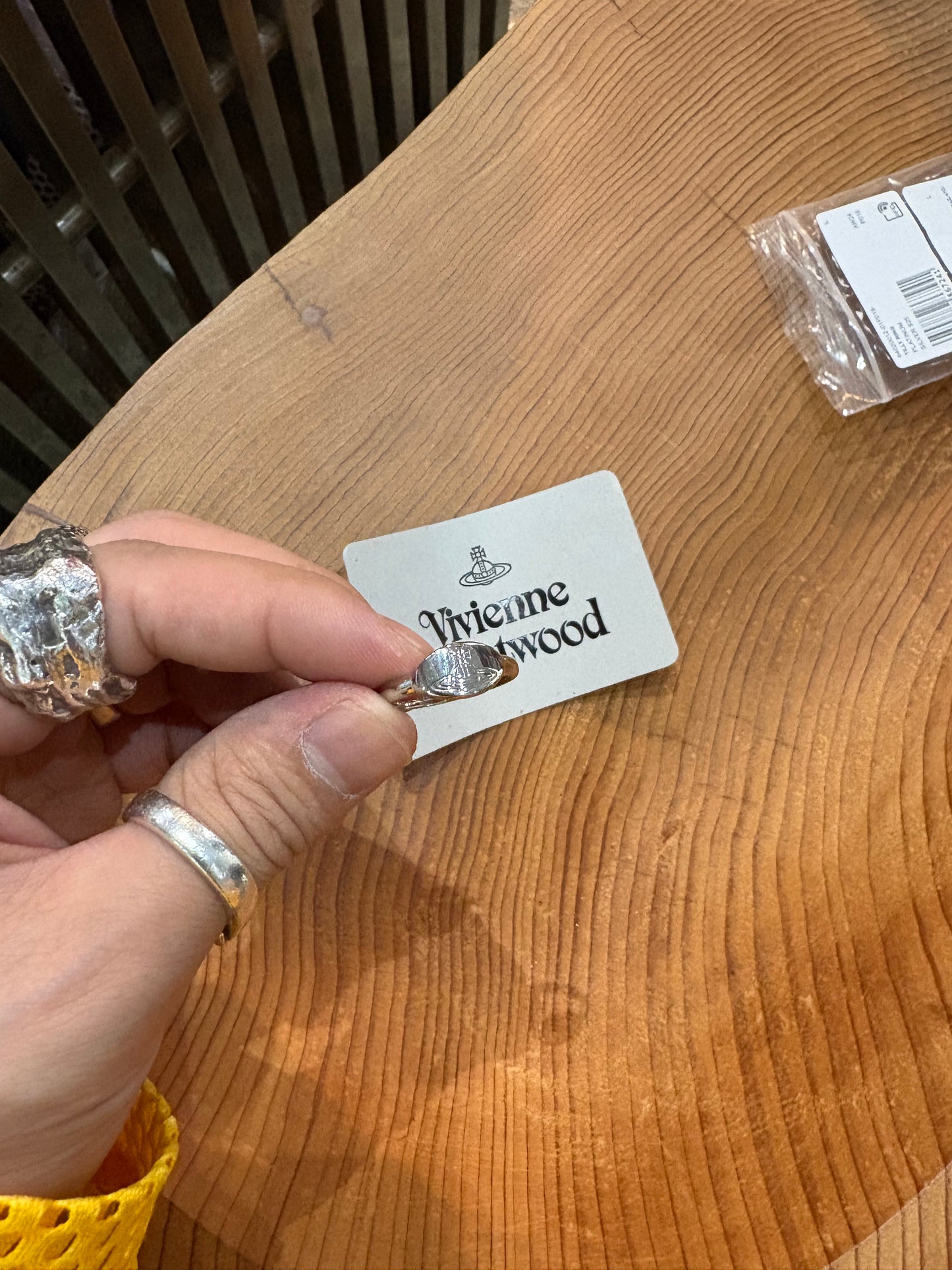 (Size 7.5) VIVENNE Westwood Tilly Ring .925 Silver  (Brand new Box)