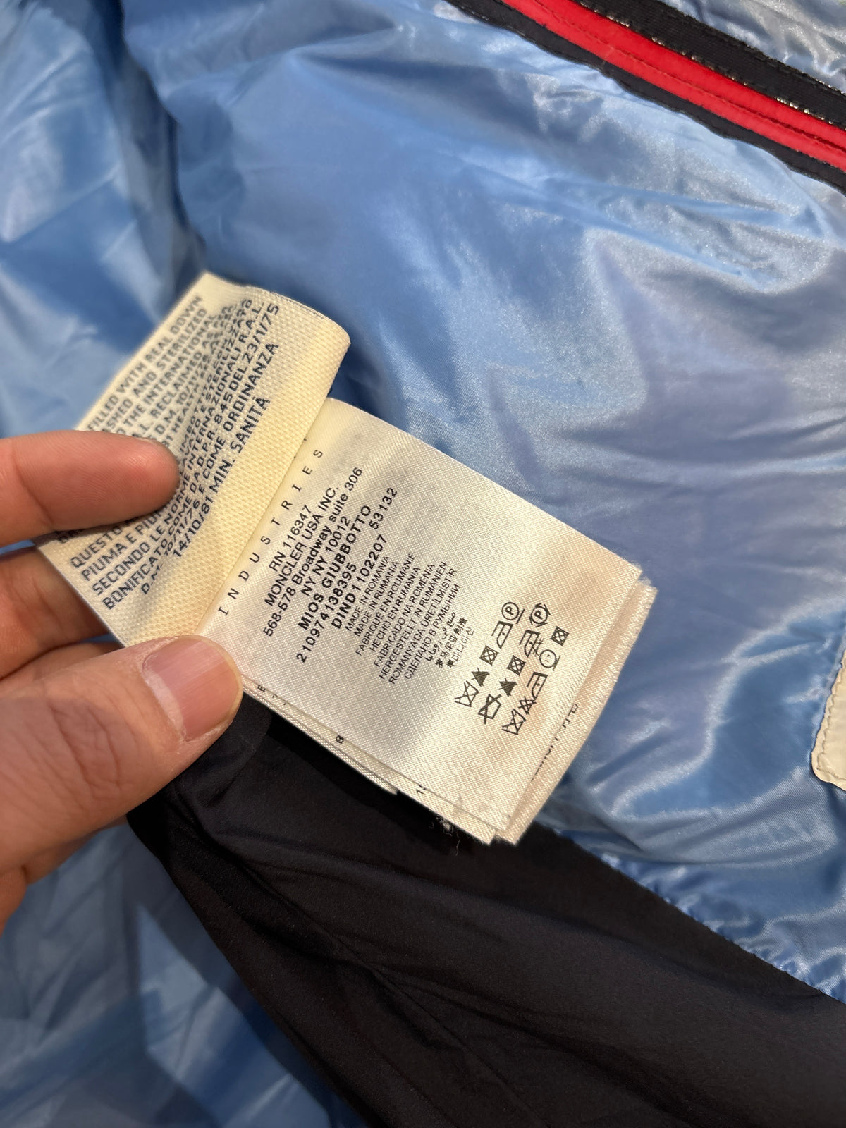 (S) Moncler Navy Down Puffer
