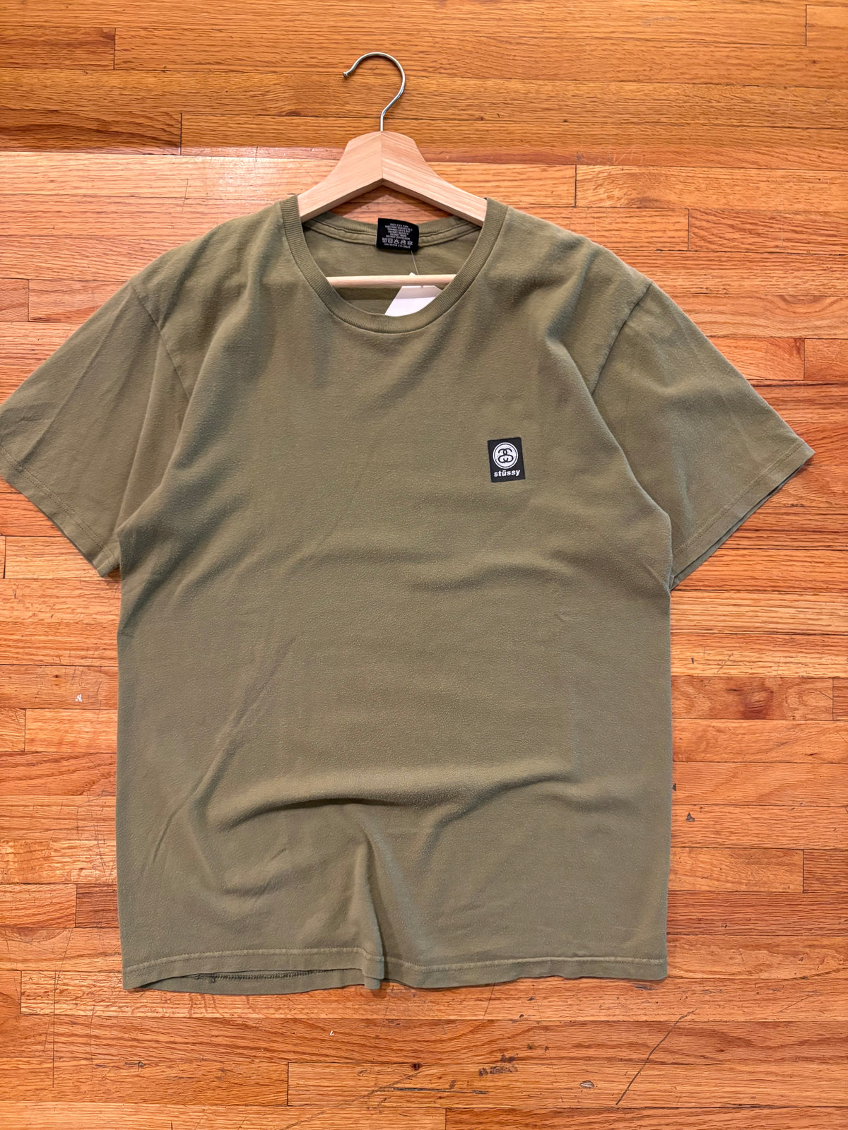 (M) Olive Green Stussy Patch Tee