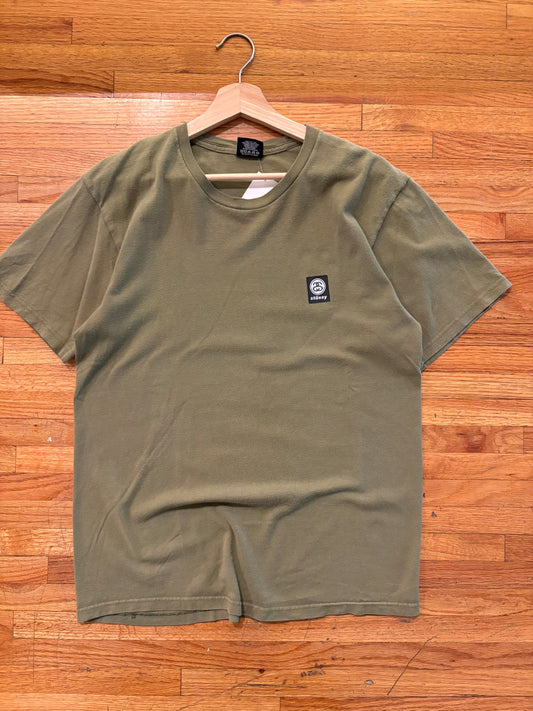 (M) Olive Green Stussy Patch Tee