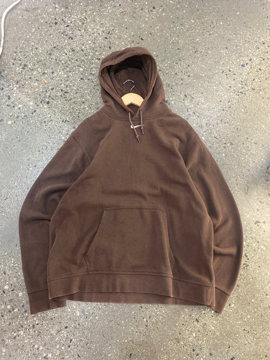 (XL) Nike Brown Center Swoosh Hoodie 2010s