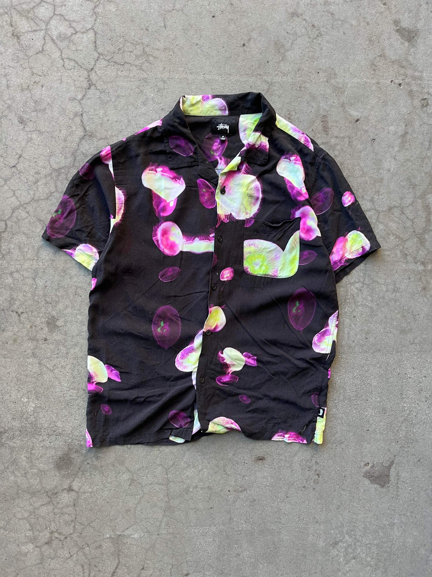 ~ (M/L) Stussy Jellyfish Button Up Tee