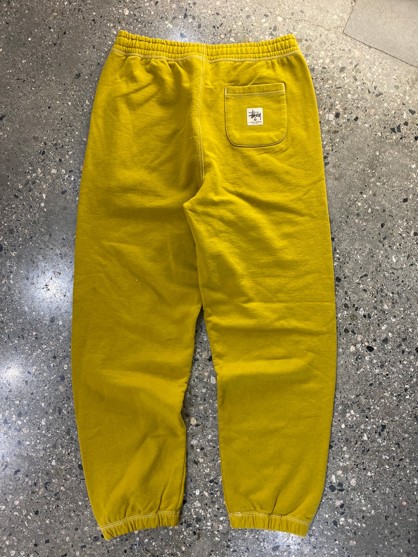 (M) Stussy Yellow Workwear Sweatpants