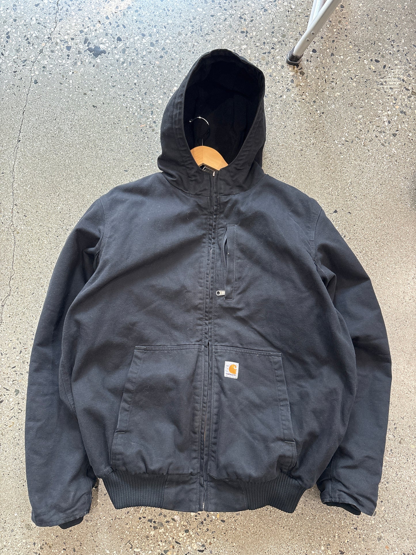 (L) Carhartt Black Swing Hooded Jkt