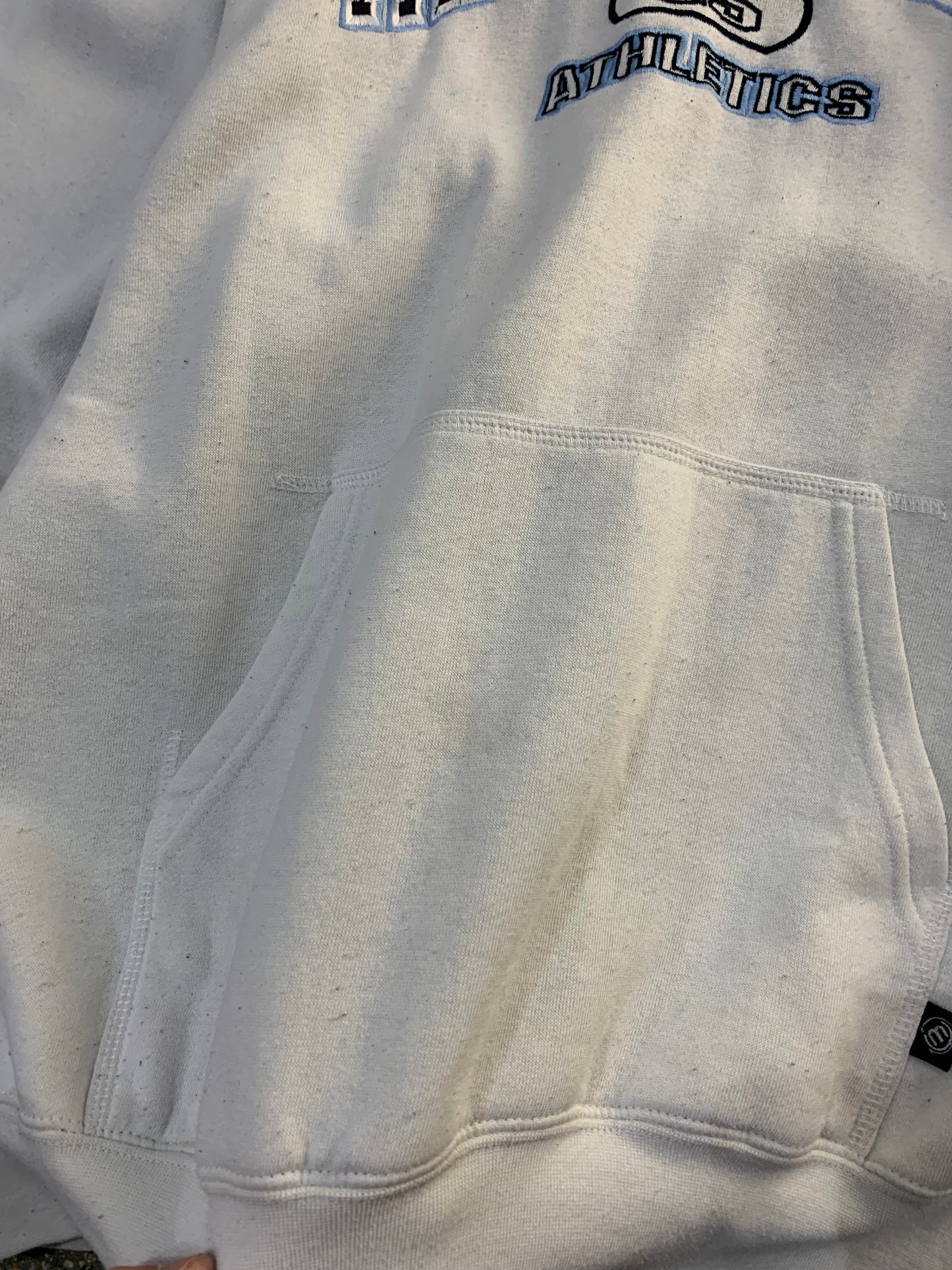 (L/XL) 00's Mecca Jeans Athletics Patch Hoodie