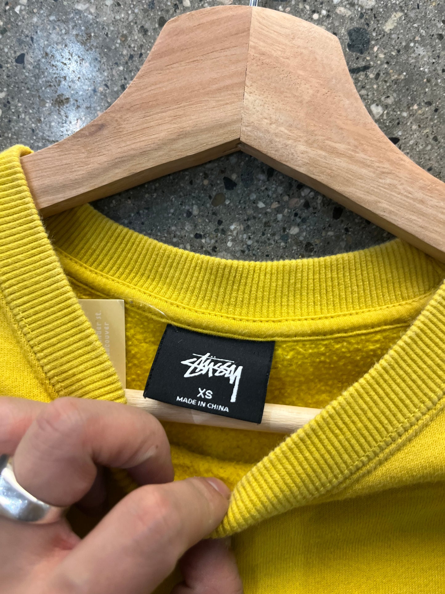(XS) Stussy Yellow International Crew