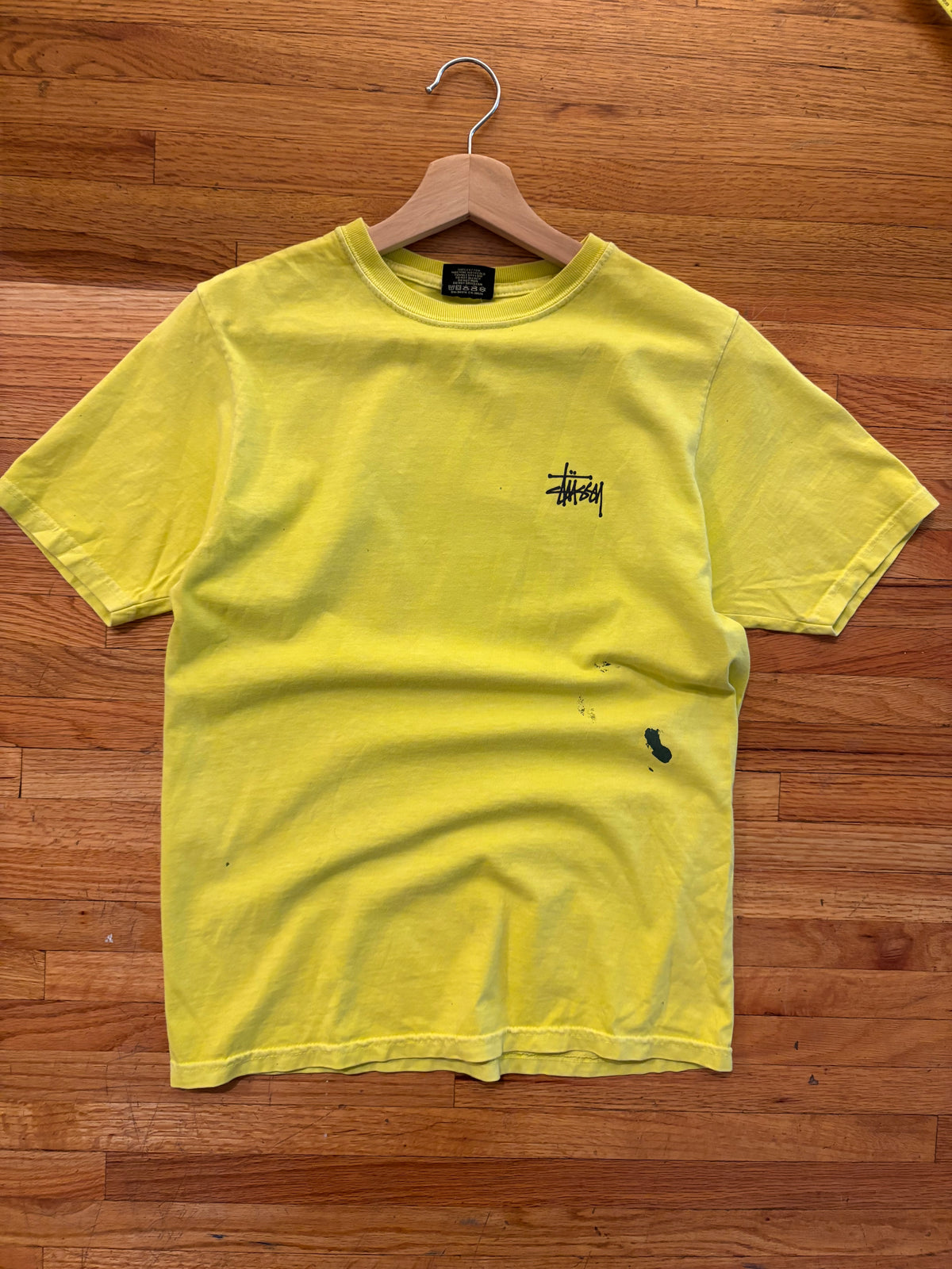 (XS) Stussy yellow painter tee