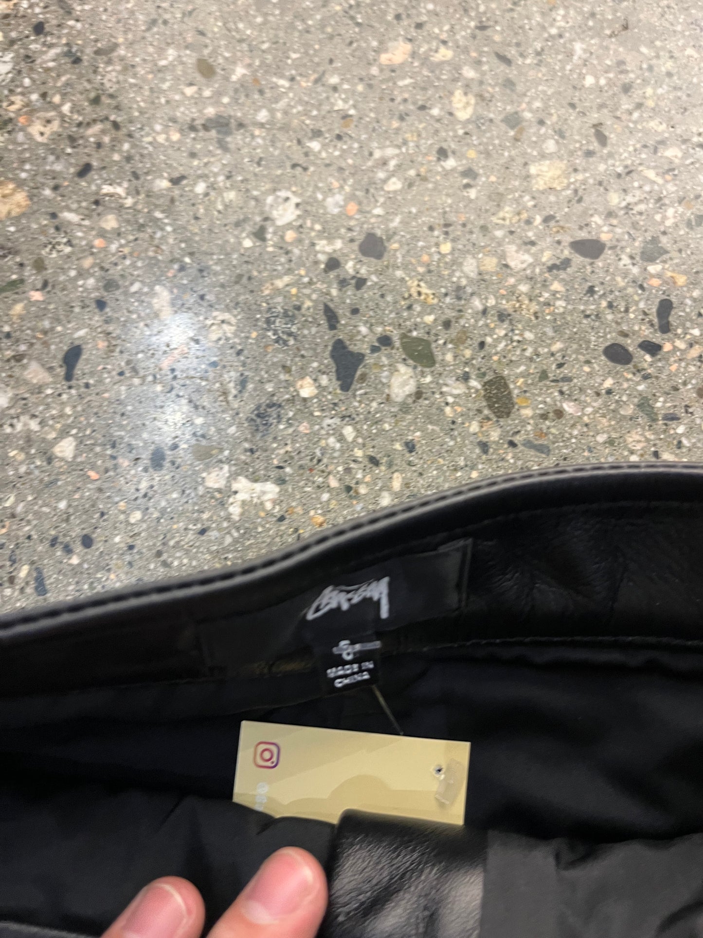 (S) Rare Stussy Genuine Leather Skirt