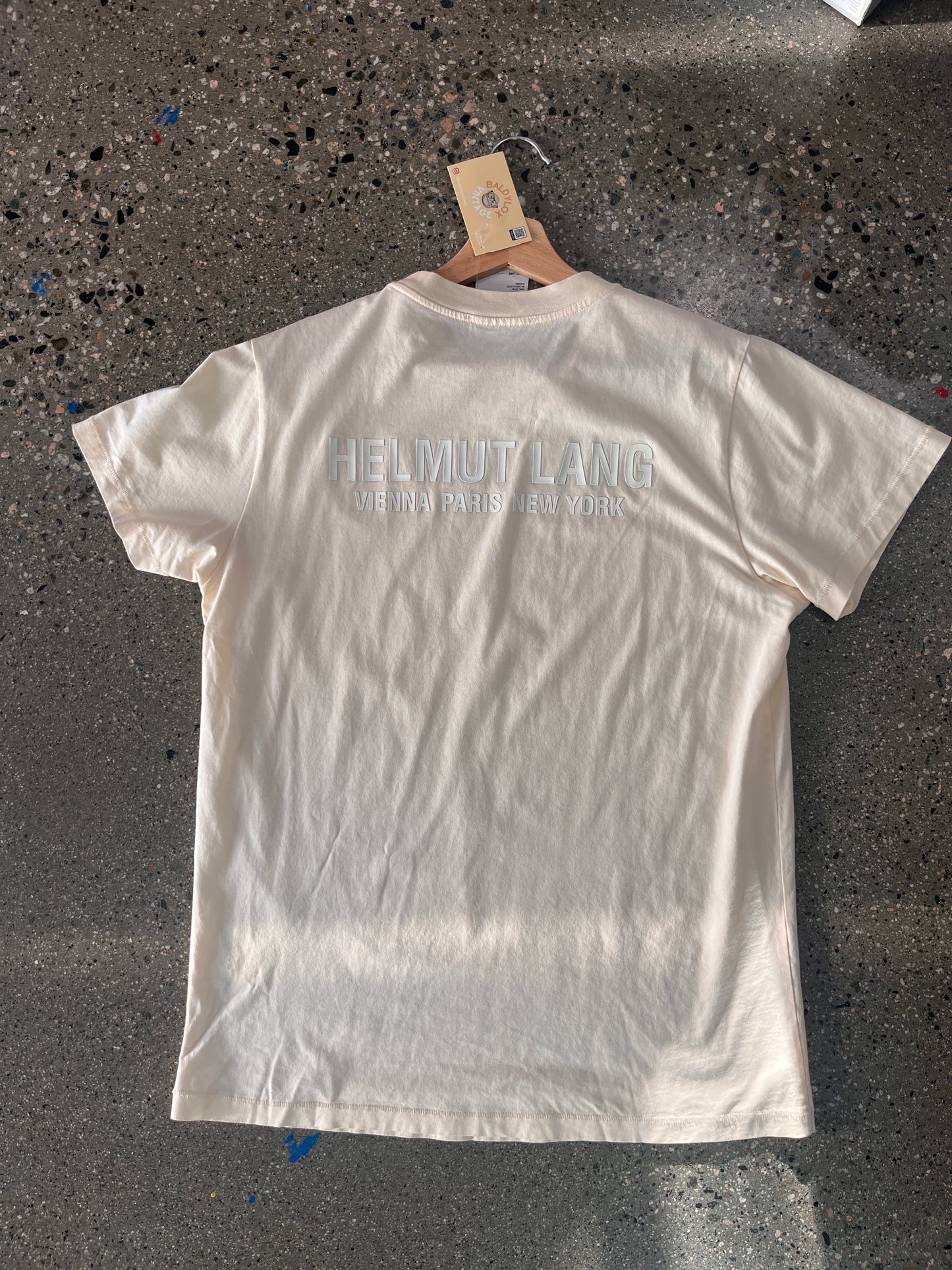 (M) Helmut Lang Cream Tee