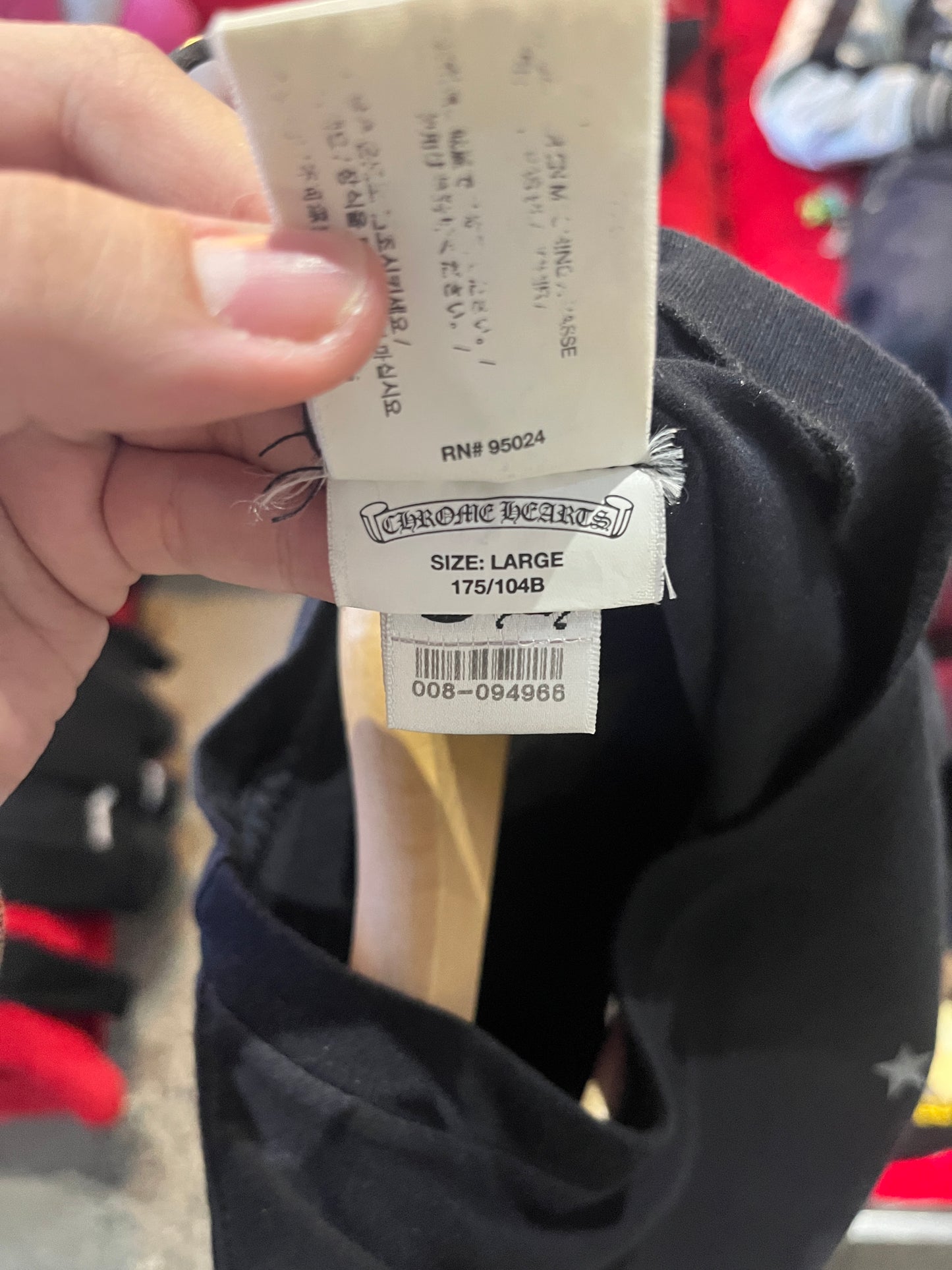 (L/XL) Chrome Hearts Foti Black Tee