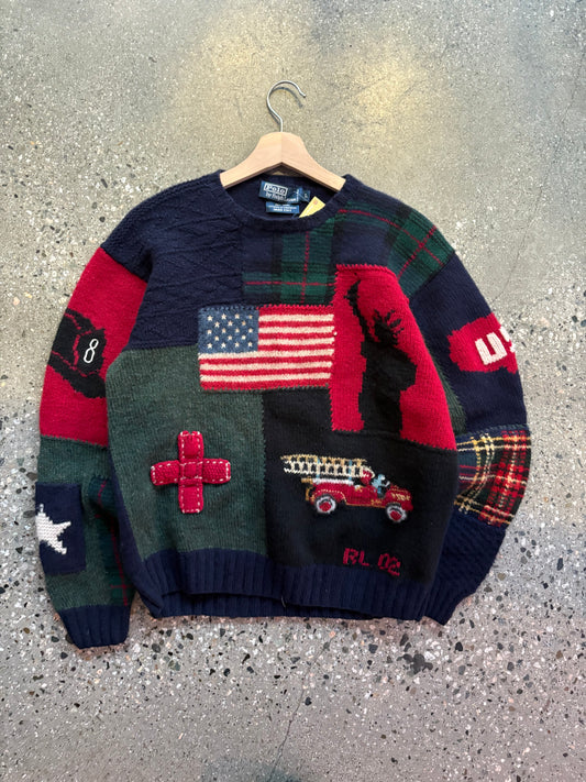 (Extremely Rare) Vintage Polo 9/11 Tribute Handknit