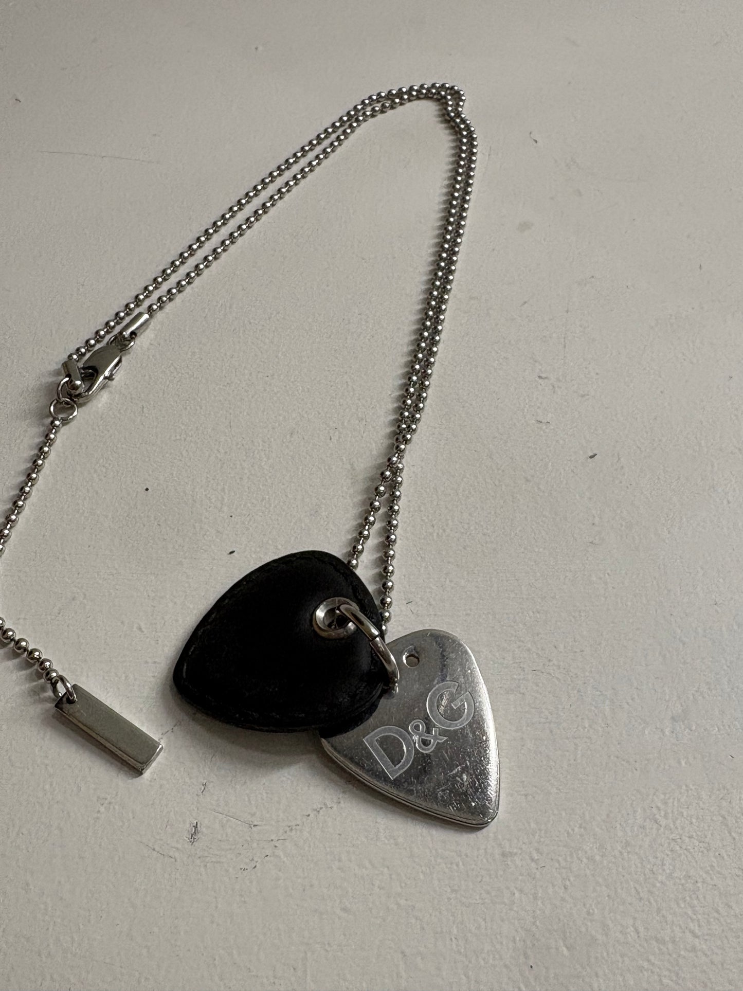 11.5” D&G Guitar Pick Pendant + Chain
