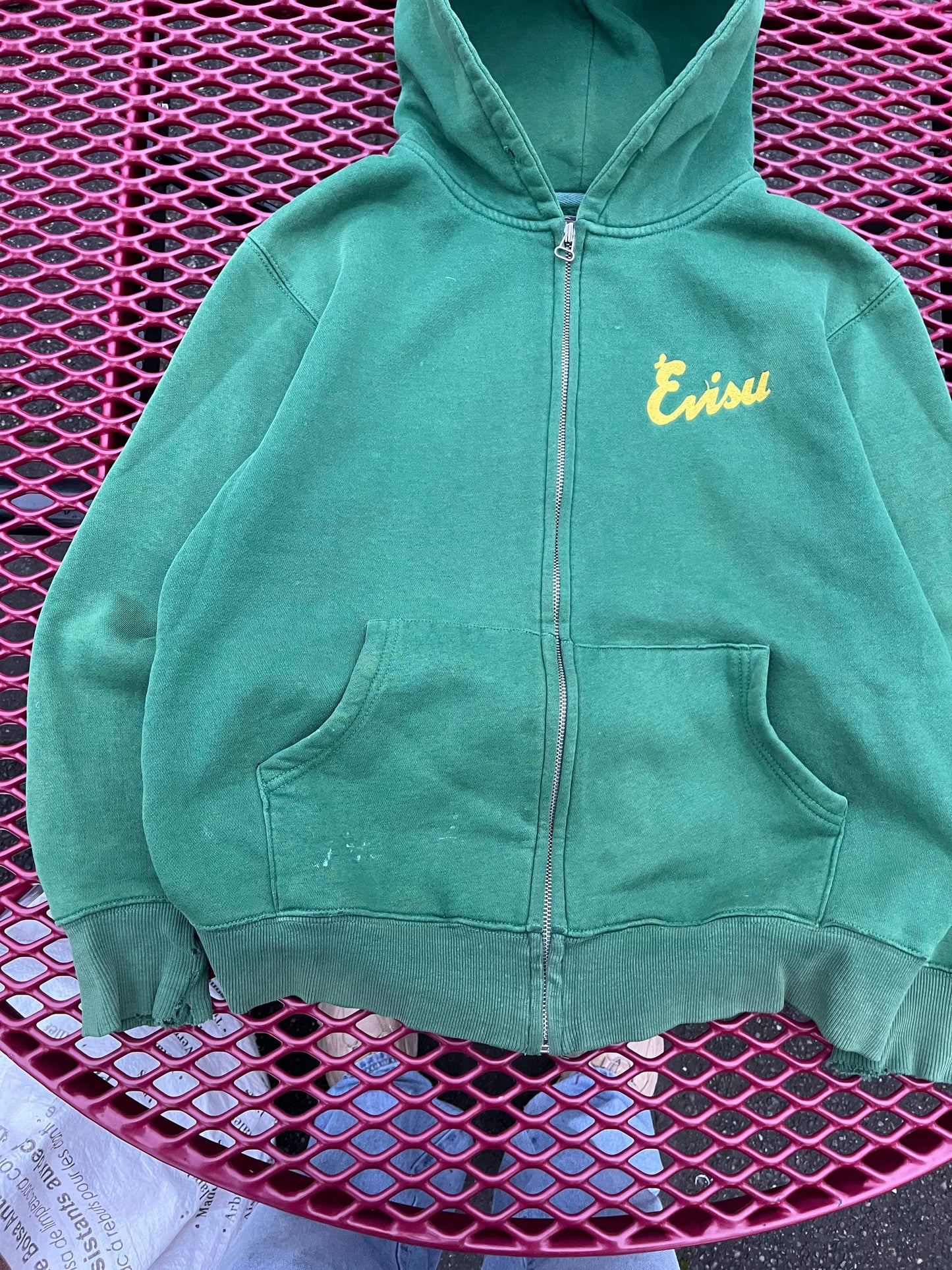 (L) 00’s Forest Green Evisu Zip Up