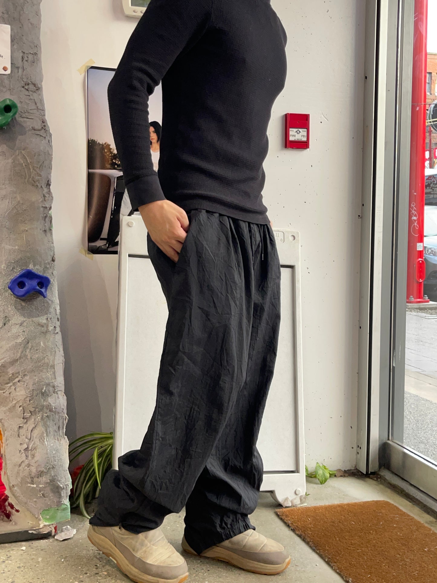 (M) 90s nike black nylons