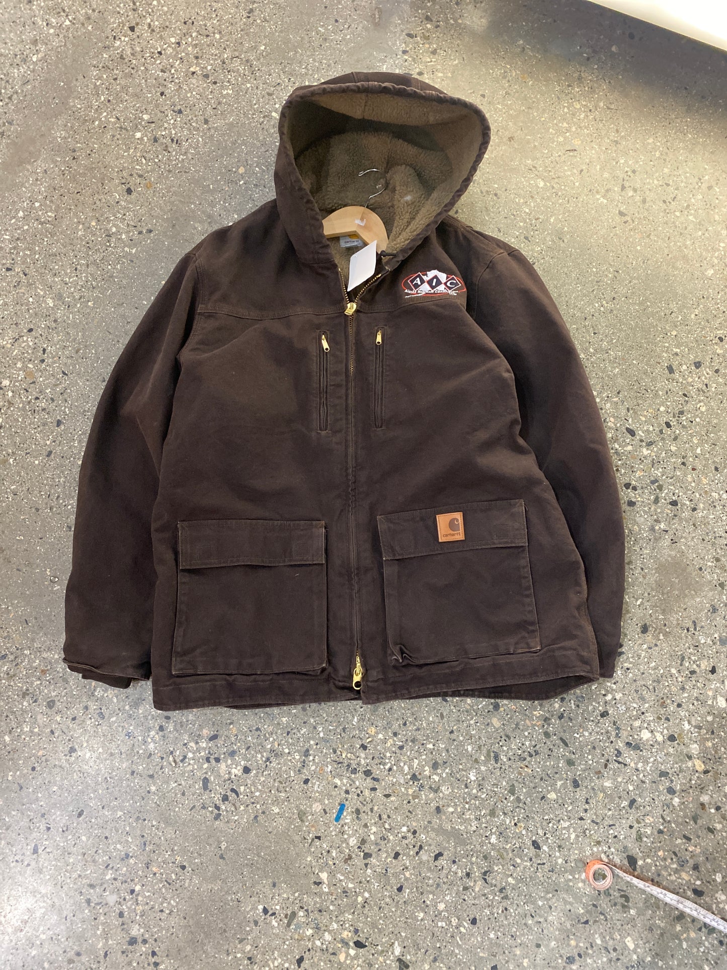 (L/XL) Carhartt Brown Hooded Utility Jacket