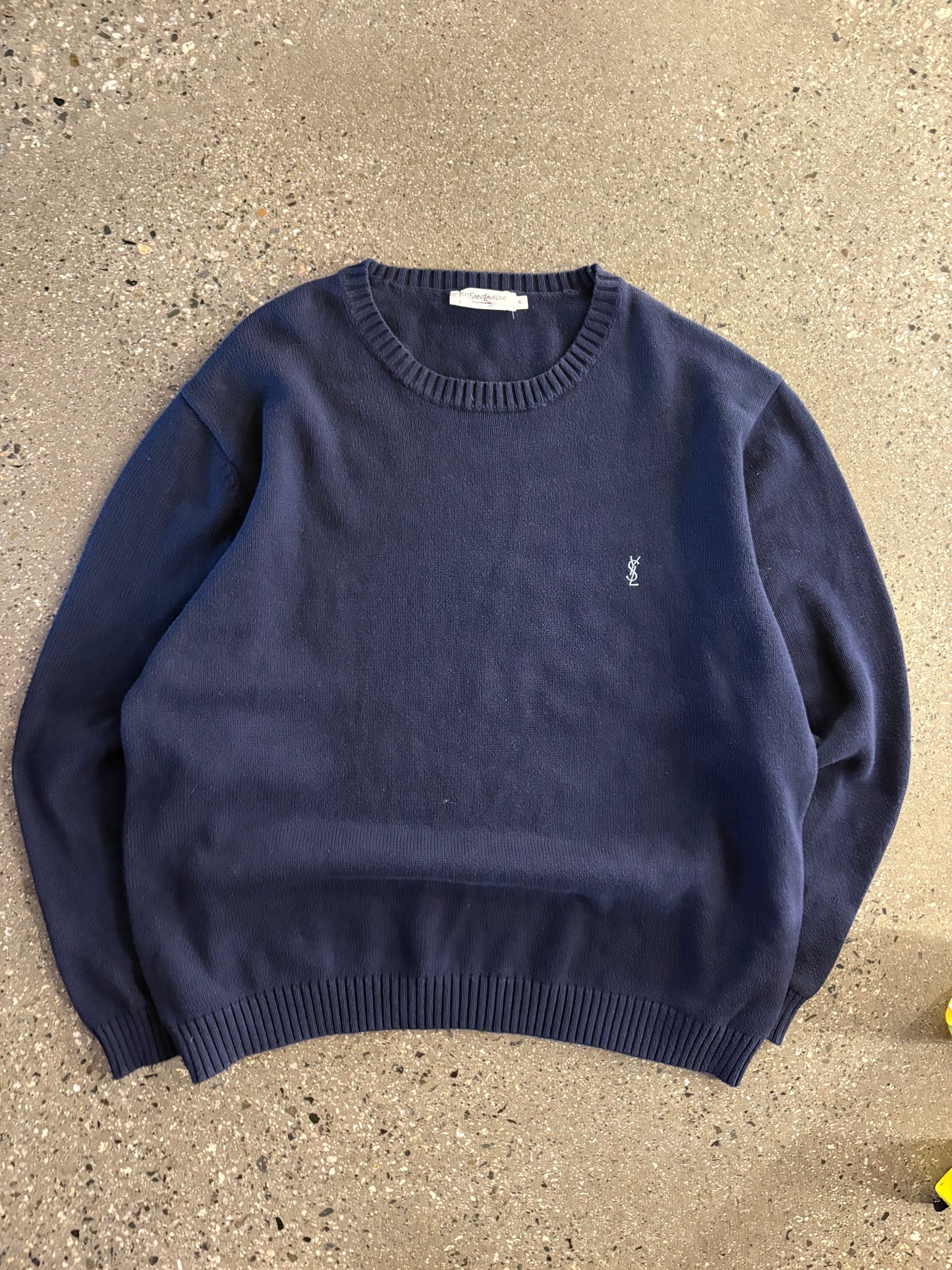 (XL) 1990s Navy YSL Knitwear *Japan