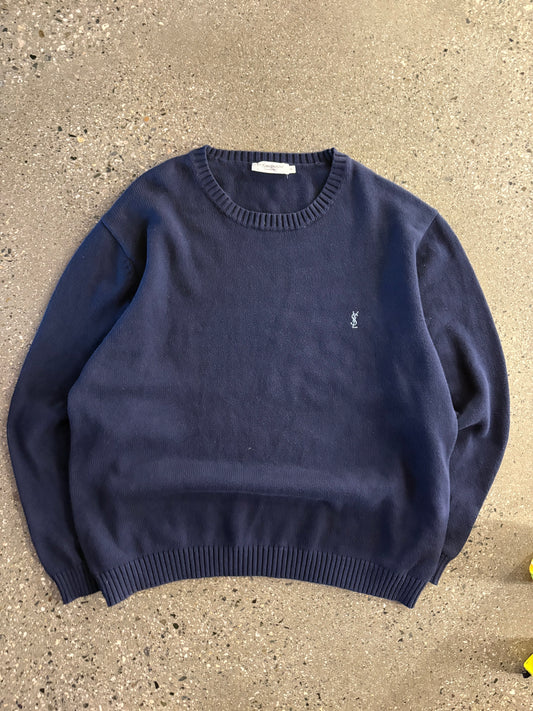 (XL) 1990s Navy YSL Knitwear *Japan