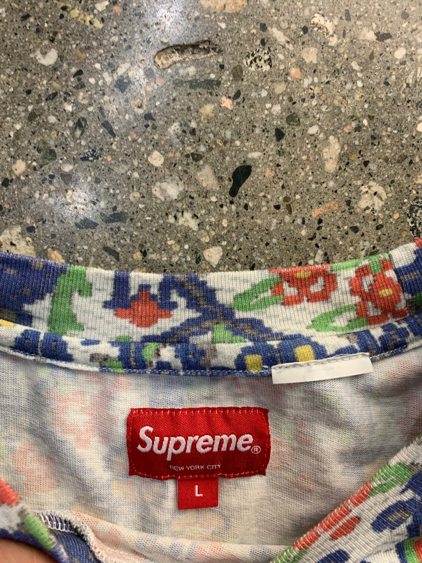 (L/XL) Supreme Tapestry Logo LS