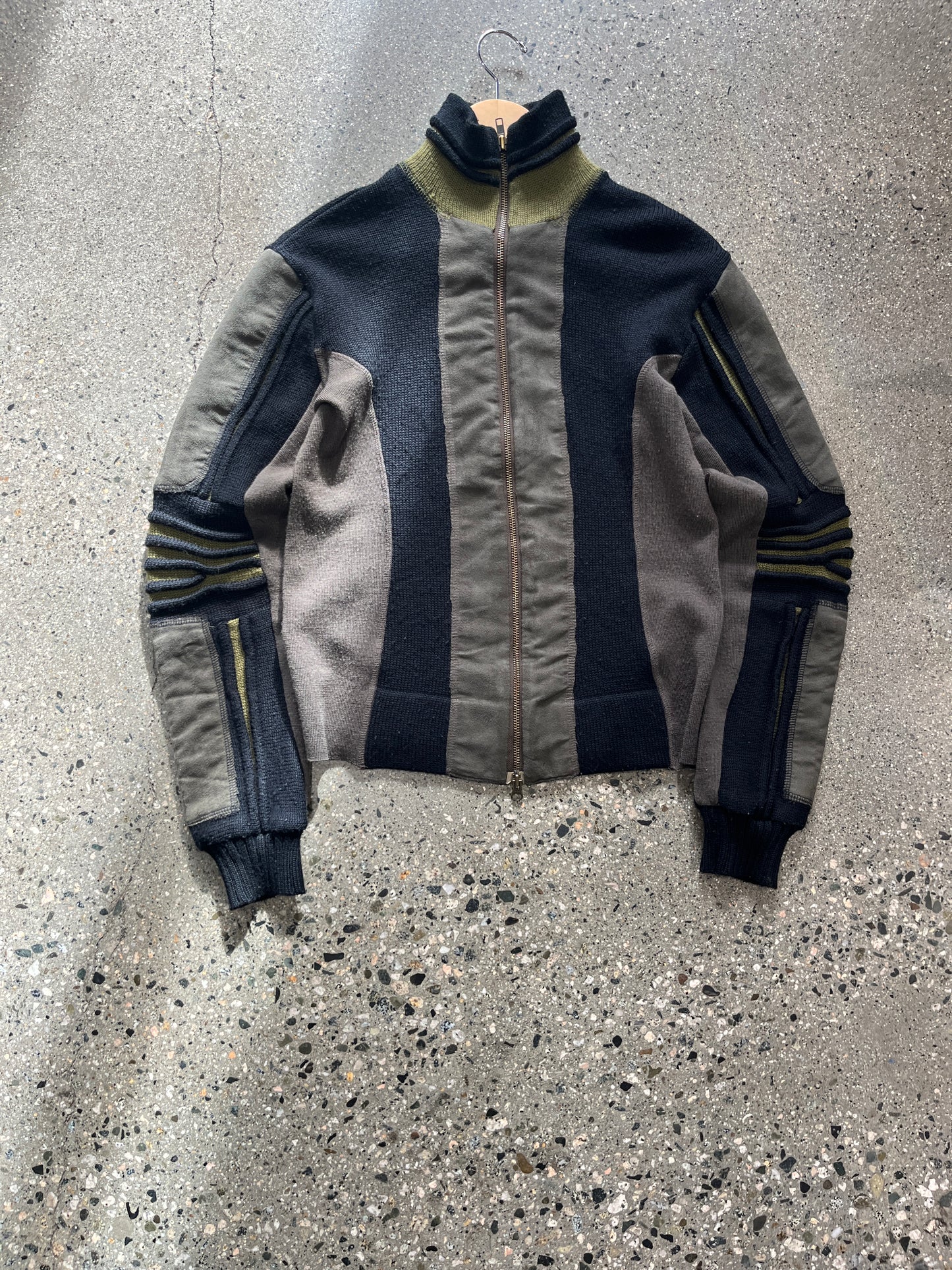 (S) America Knitted Zip Up