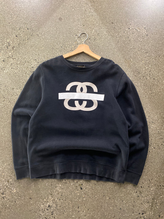(M) Stussy Black Crewneck