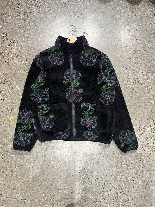 (M) Stussy Flor Sherpa Fleece Zip up