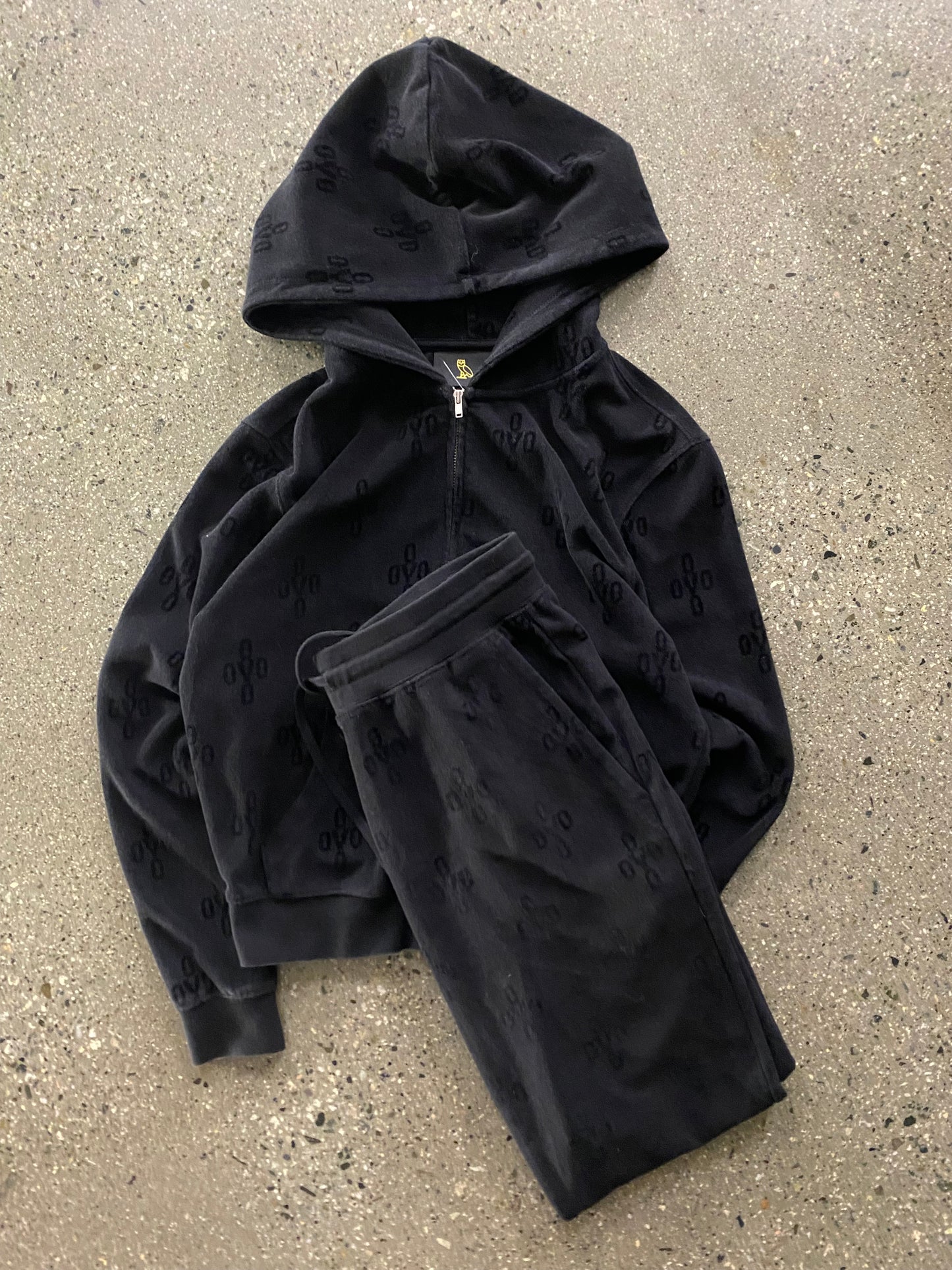 (Womens S) OVO VELOUR MONOGRAM SET