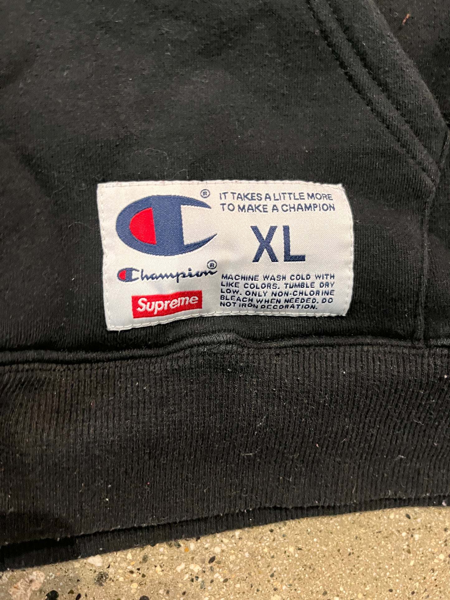 (XL) Champion x Supreme Hoodie