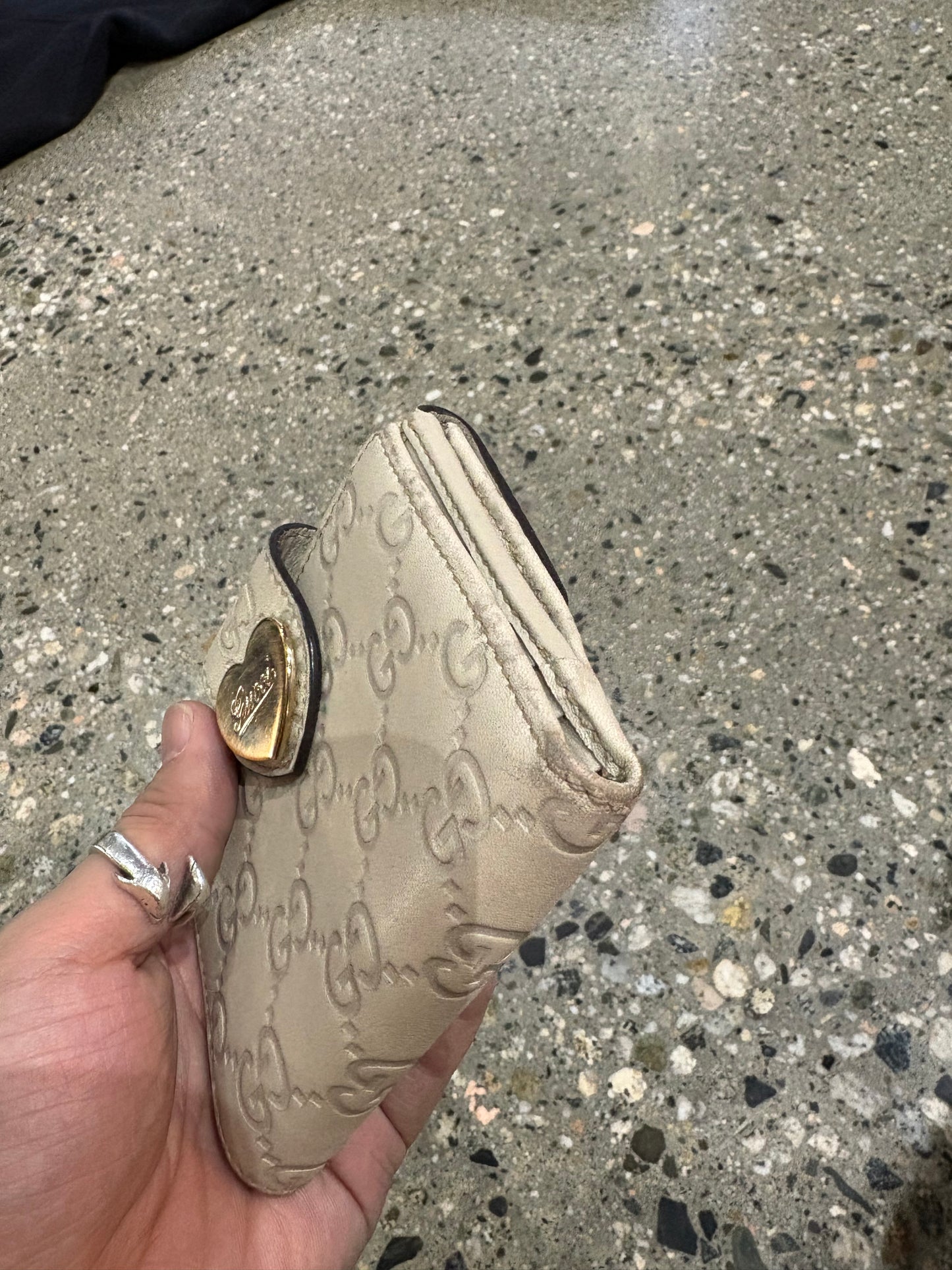 Guccissima Leather Heart Wallet