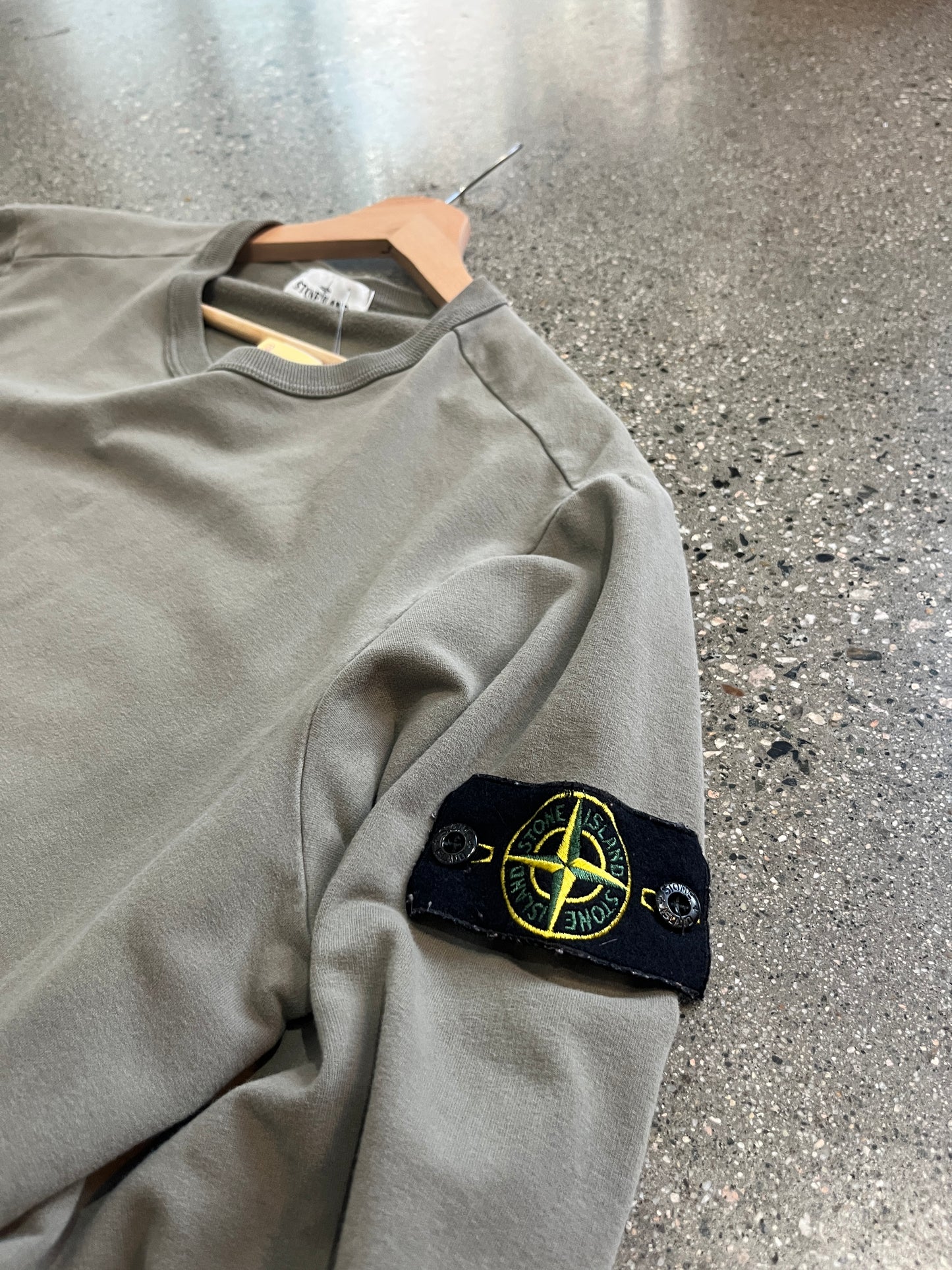 (L/XL) Stone Island Sage Green Crewneck