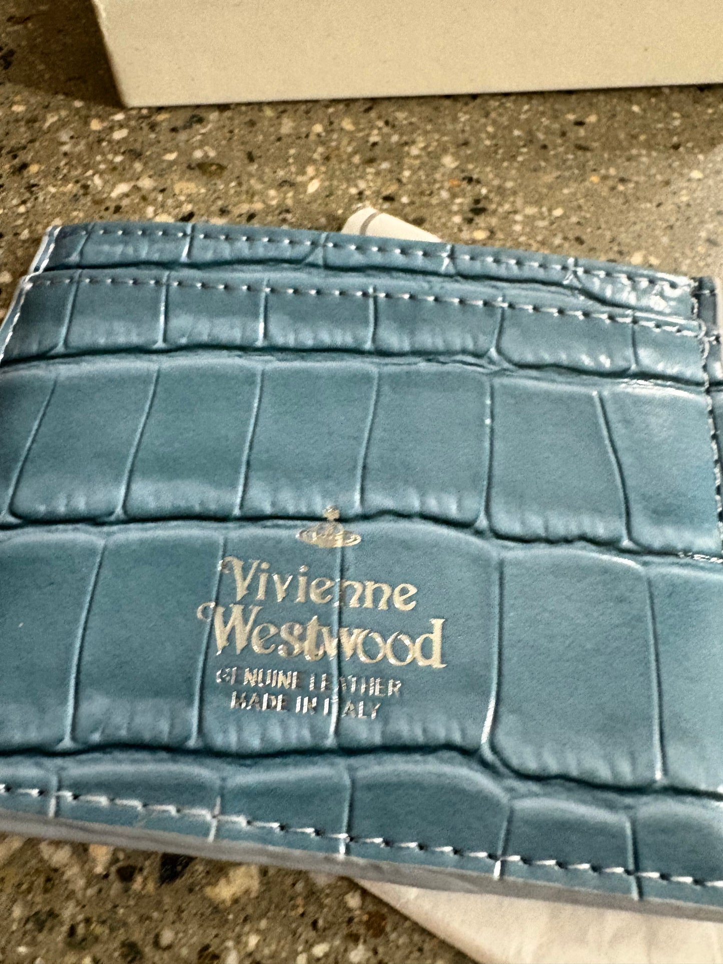 (OS) Blue Croc Vivienne Cardholder