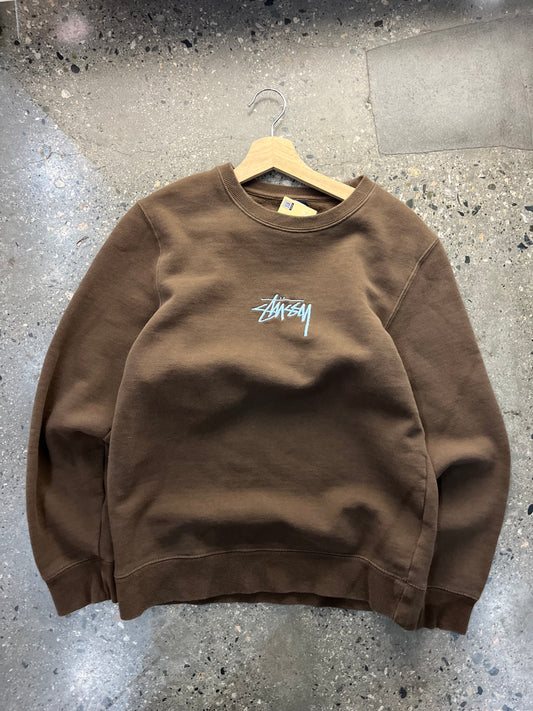 (S) Stussy Brown Script Crewneck