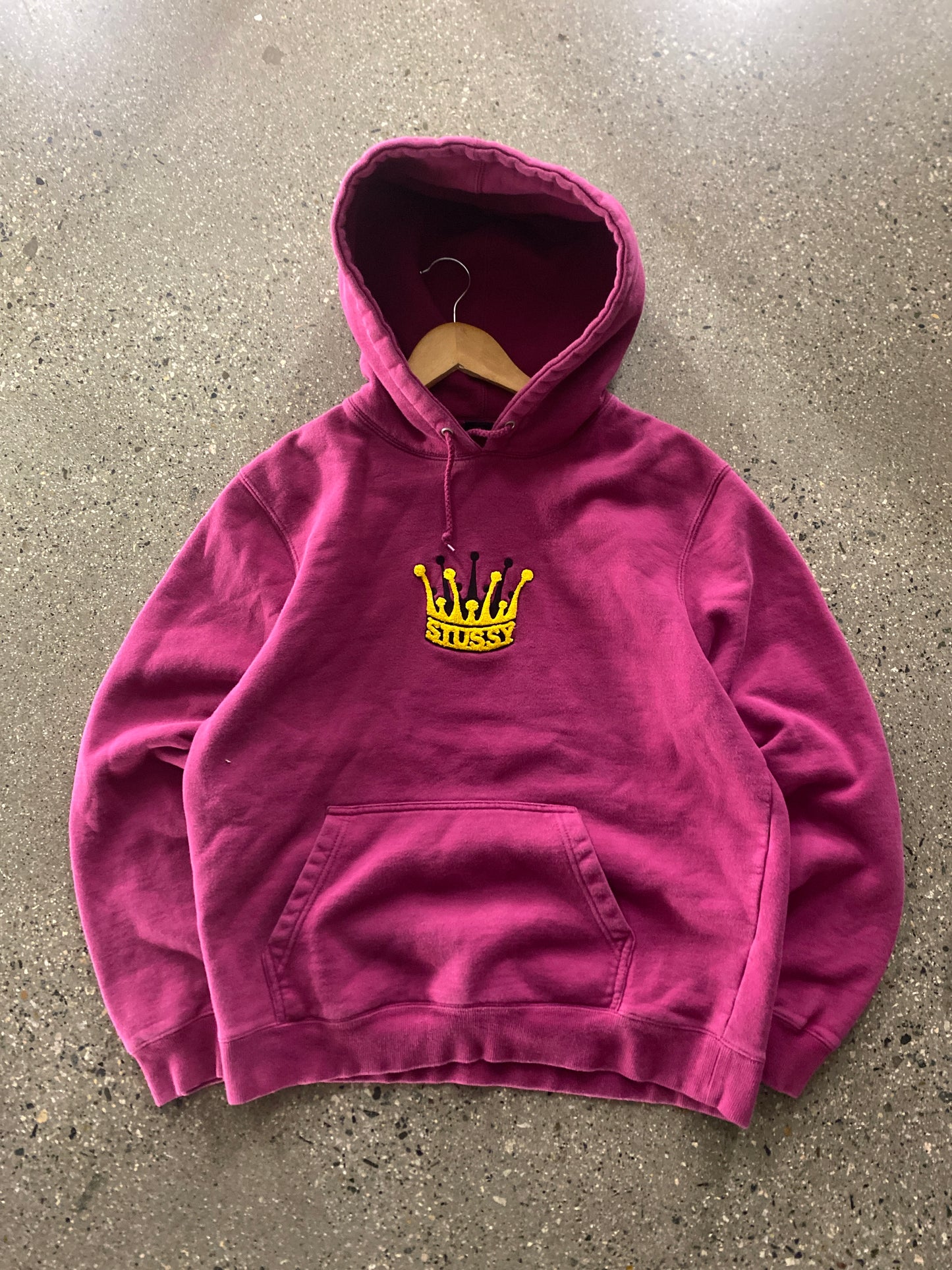 (M) Stussy Magenta Crown Hoodie
