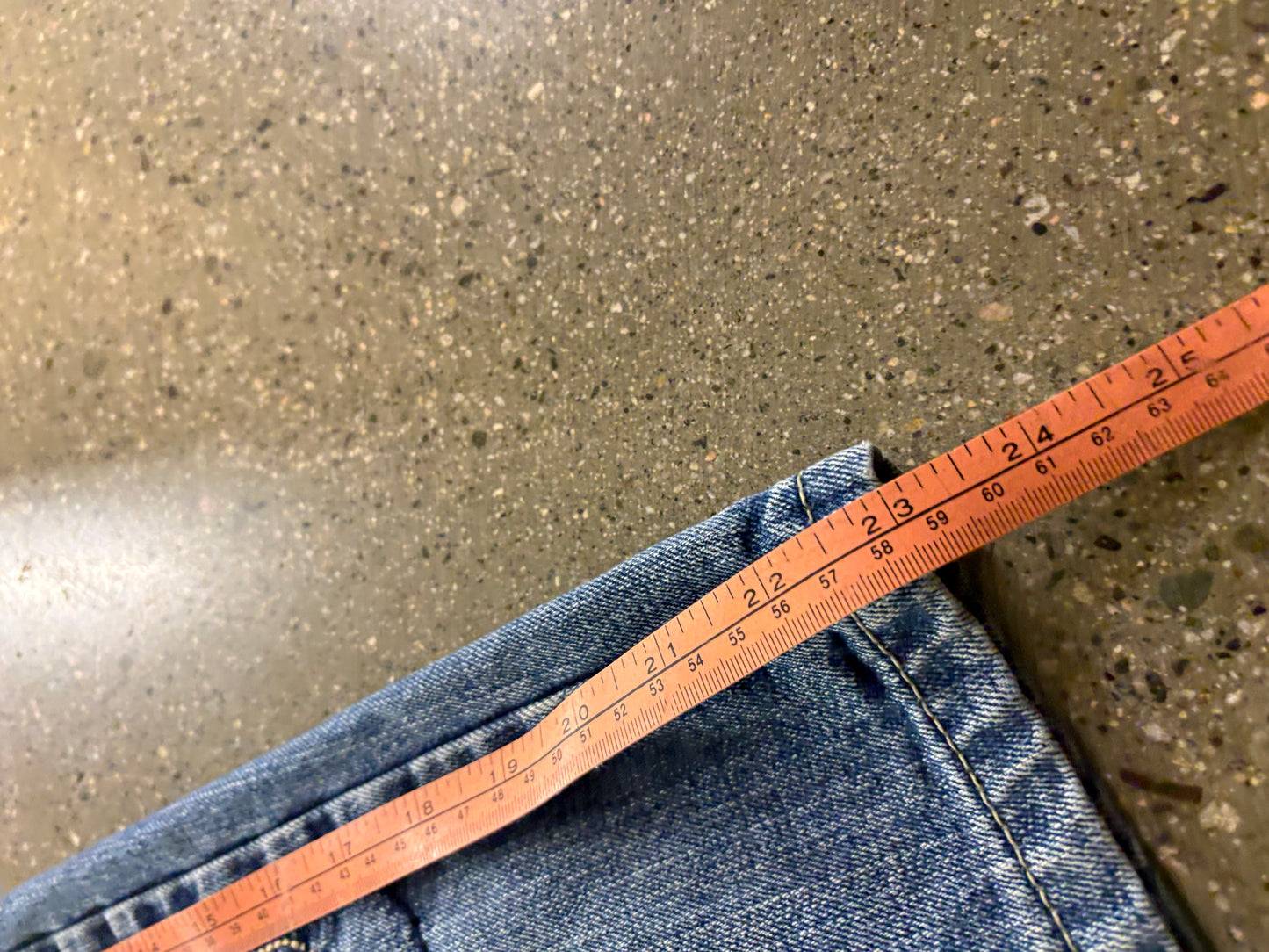 28” fubu script jort ( as is )